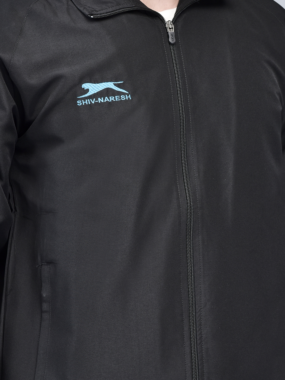 Men's Tracksuit  493A-Black/Cyan-L-TZ