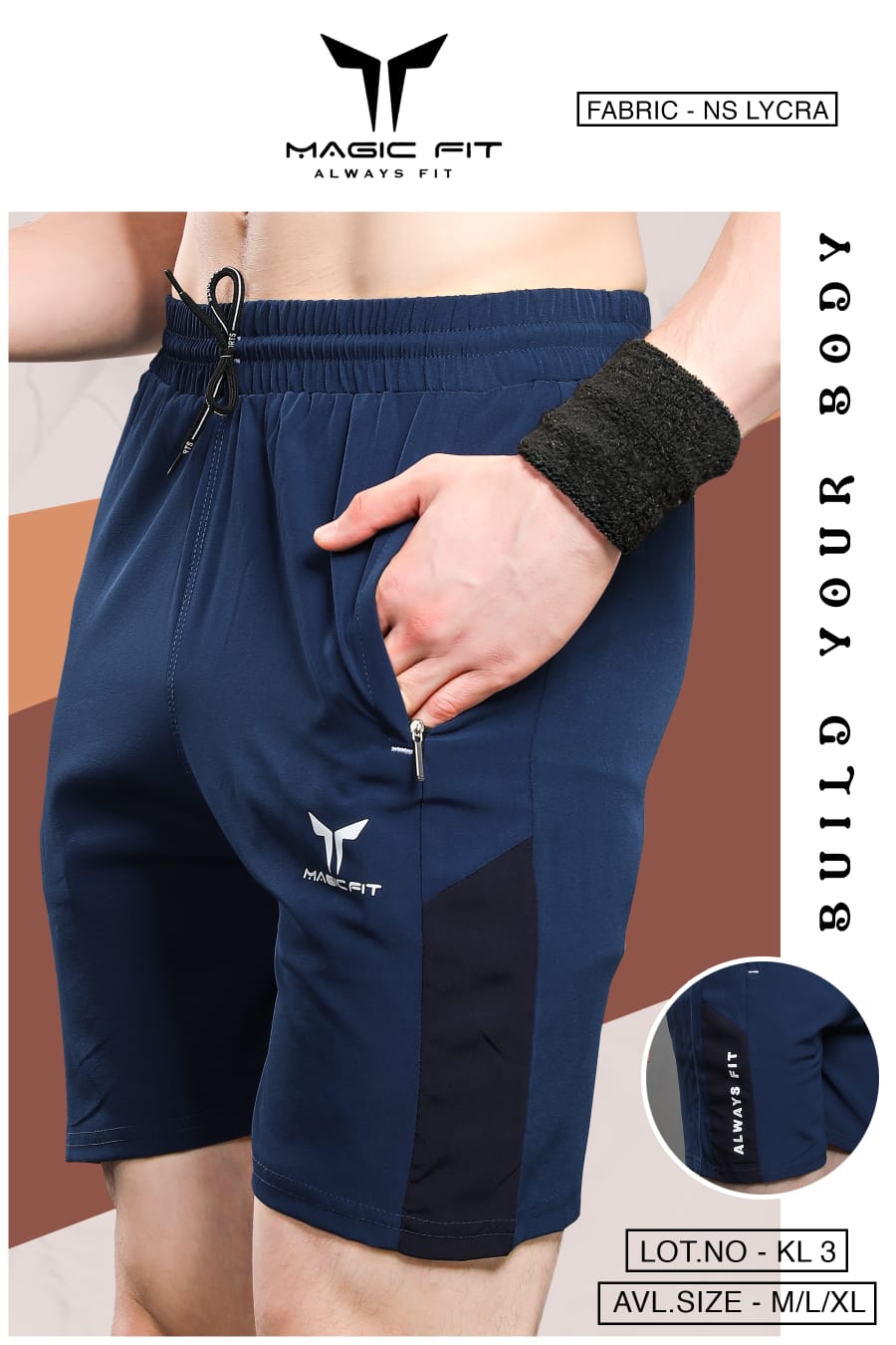 Mens Ns Lycra Shorts By Magic fit, pack of 18