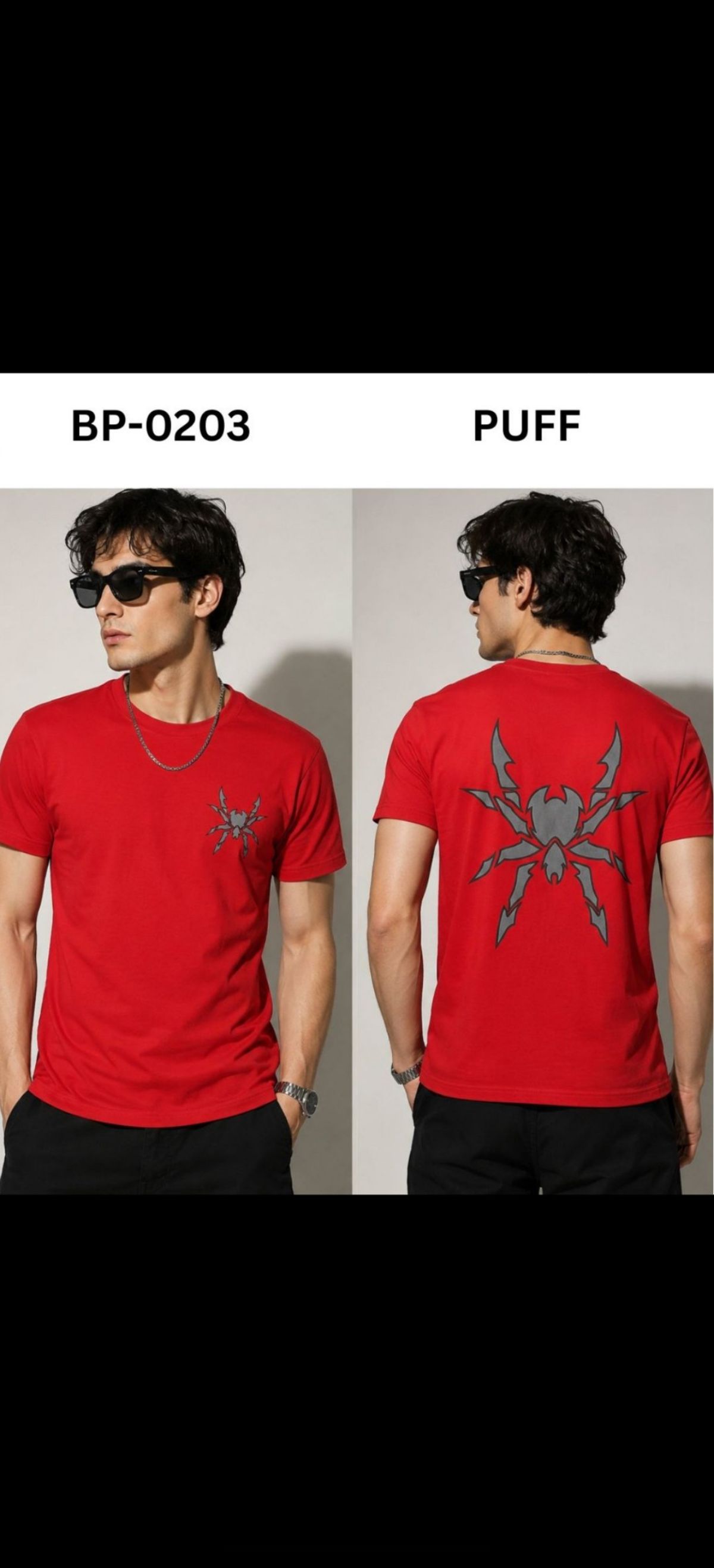 TOMHIDDLE MENS PRINTED T-SHIRT- A4-BP-0203