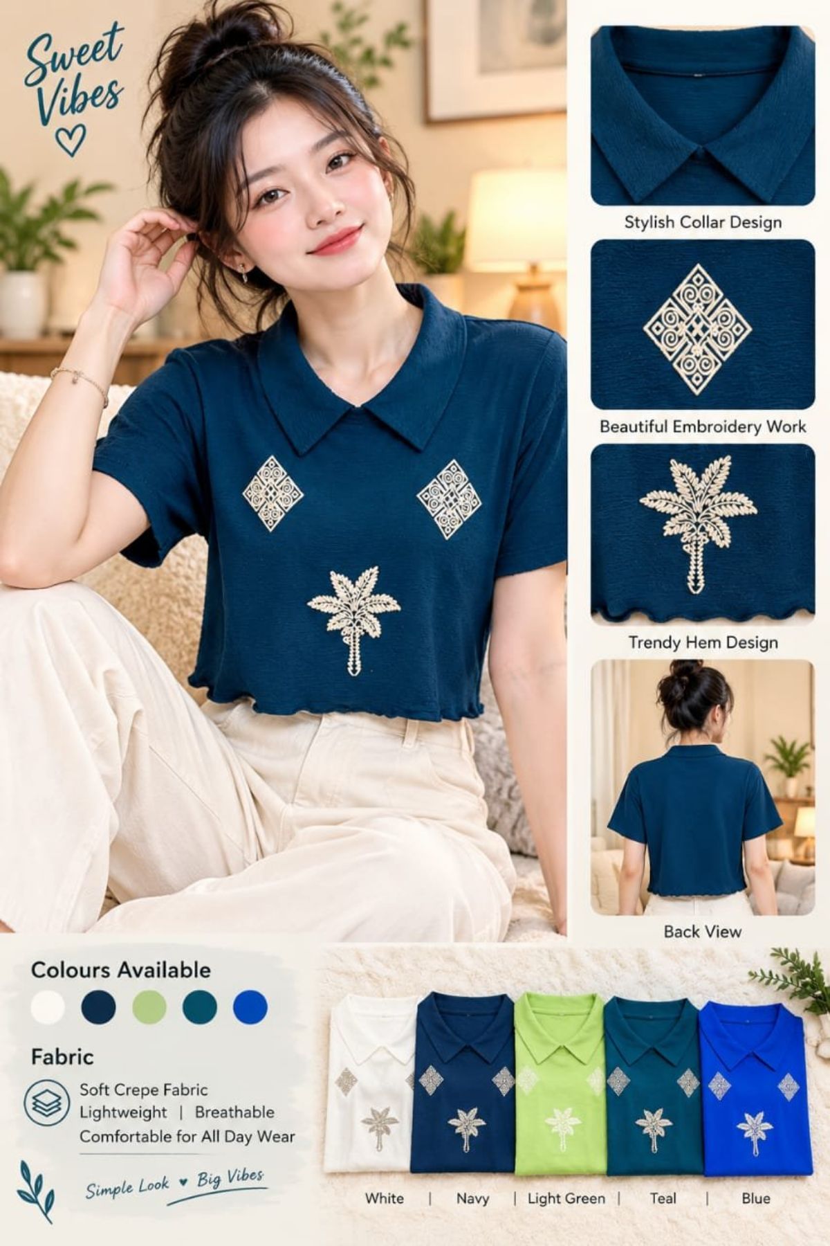 Women's Embroidery Tees