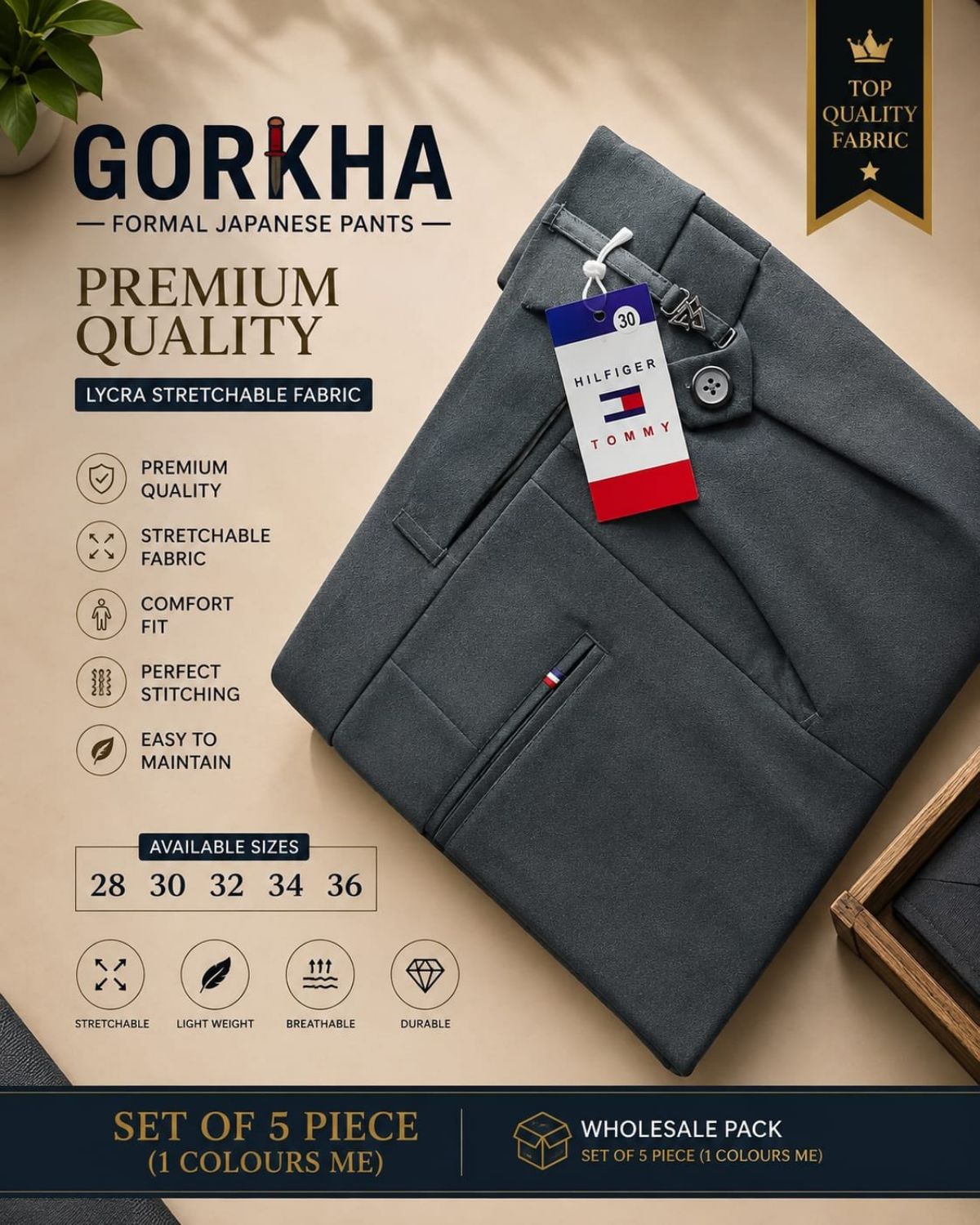 Updry Men's Gorkha Japanese Pants
