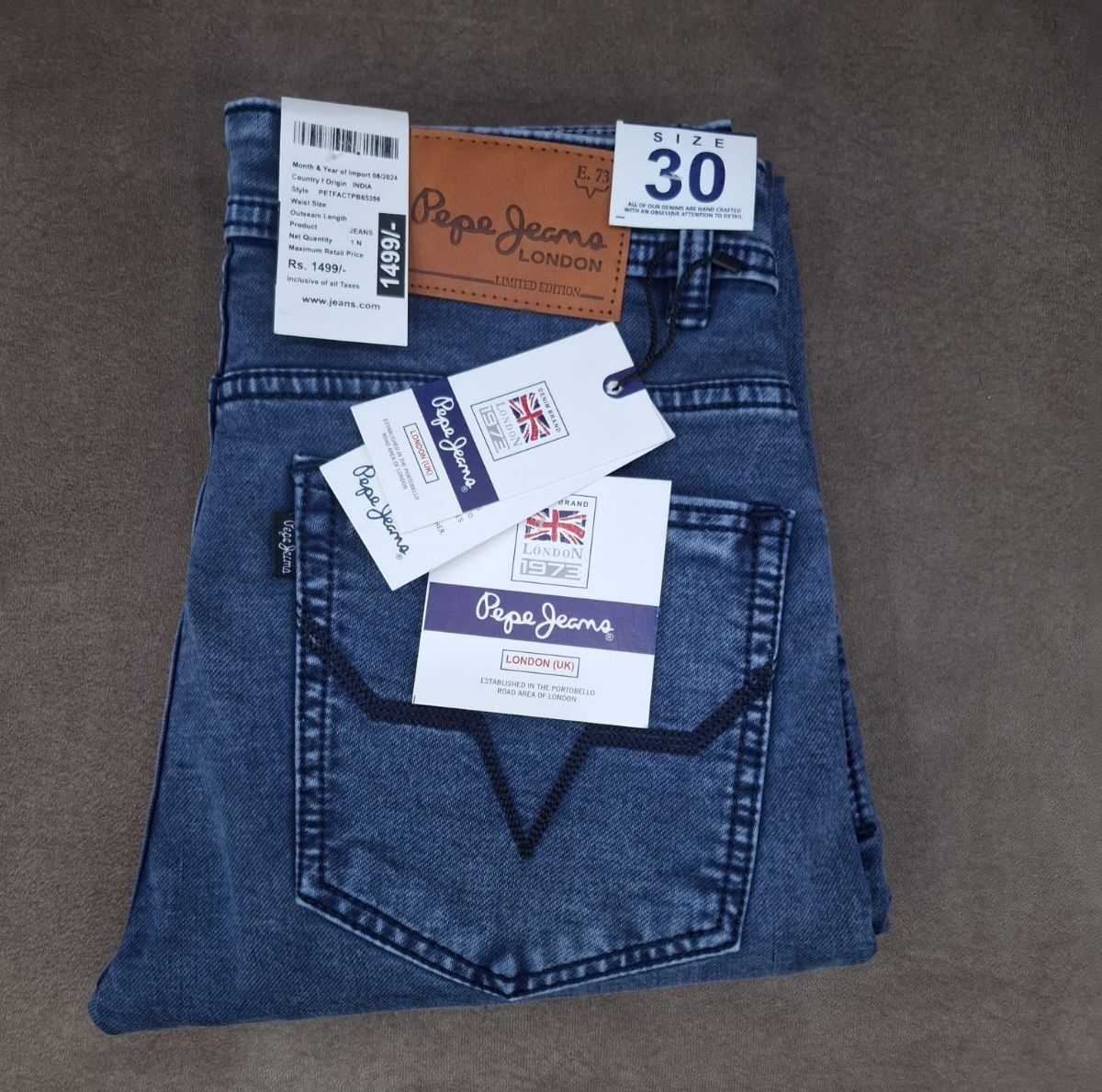 Men's Denim Jeans By Mac Hardy- Blue