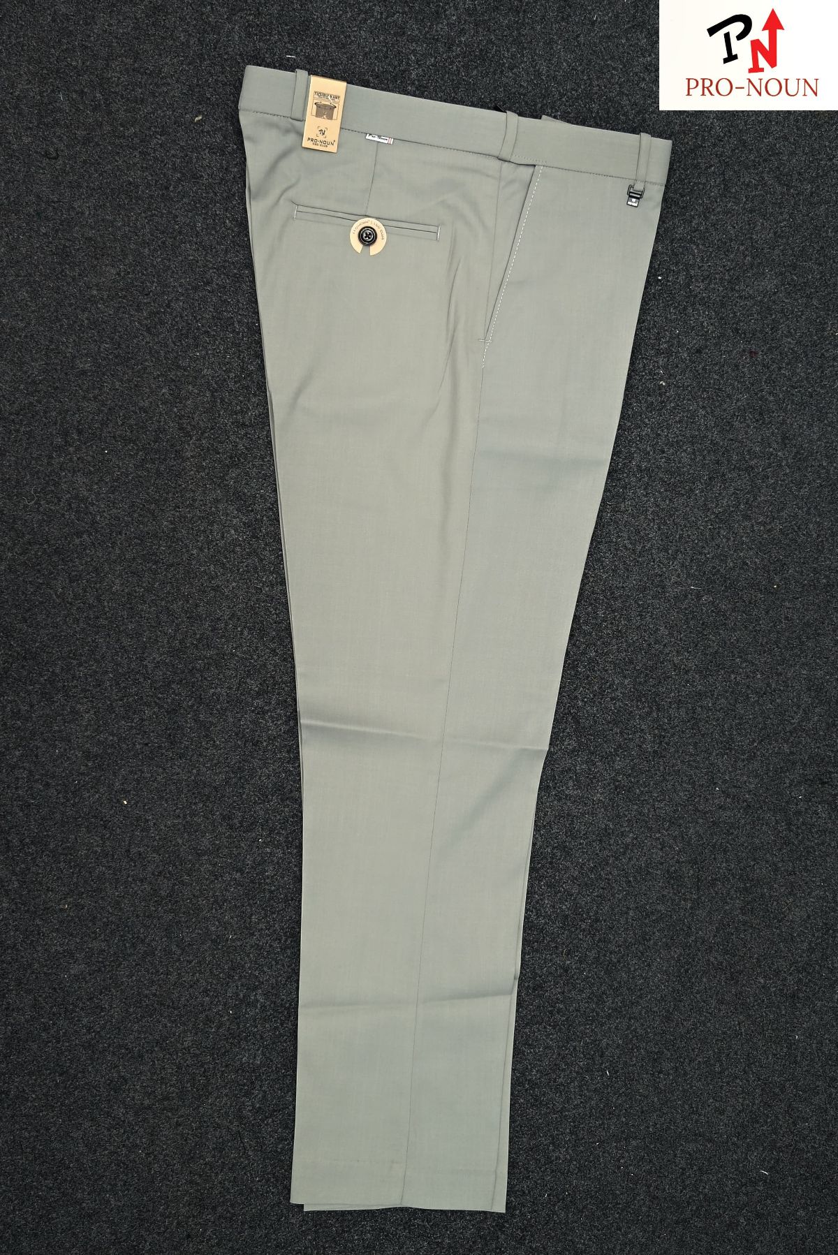 Pro-Noun Men's Men's Formal Trouser Pants With Adjustable belt D No- Signature 292-8 (30-36)- Mint Green