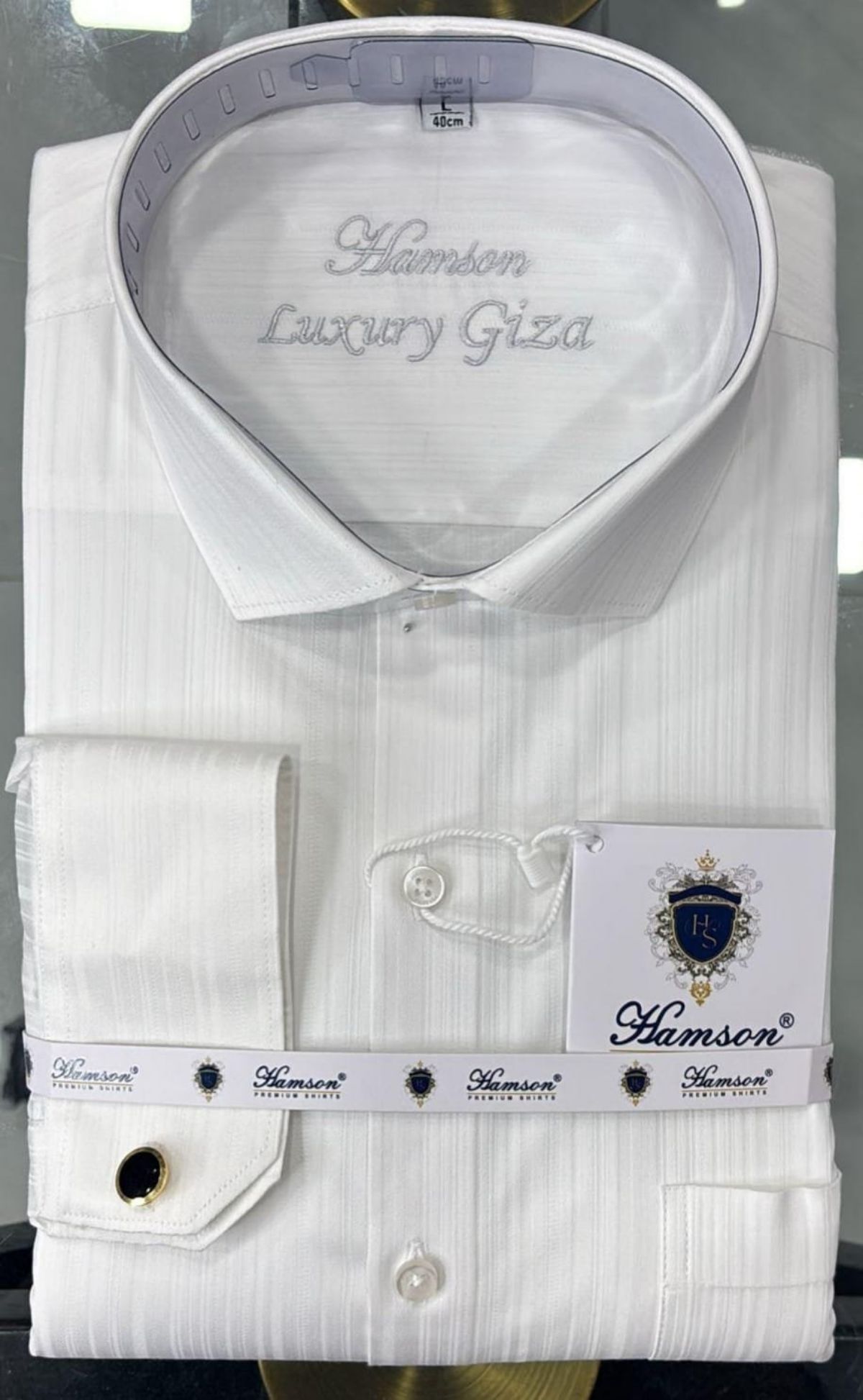Hamson Italian Giza Cotton Designer Shirts for Men's Lycra