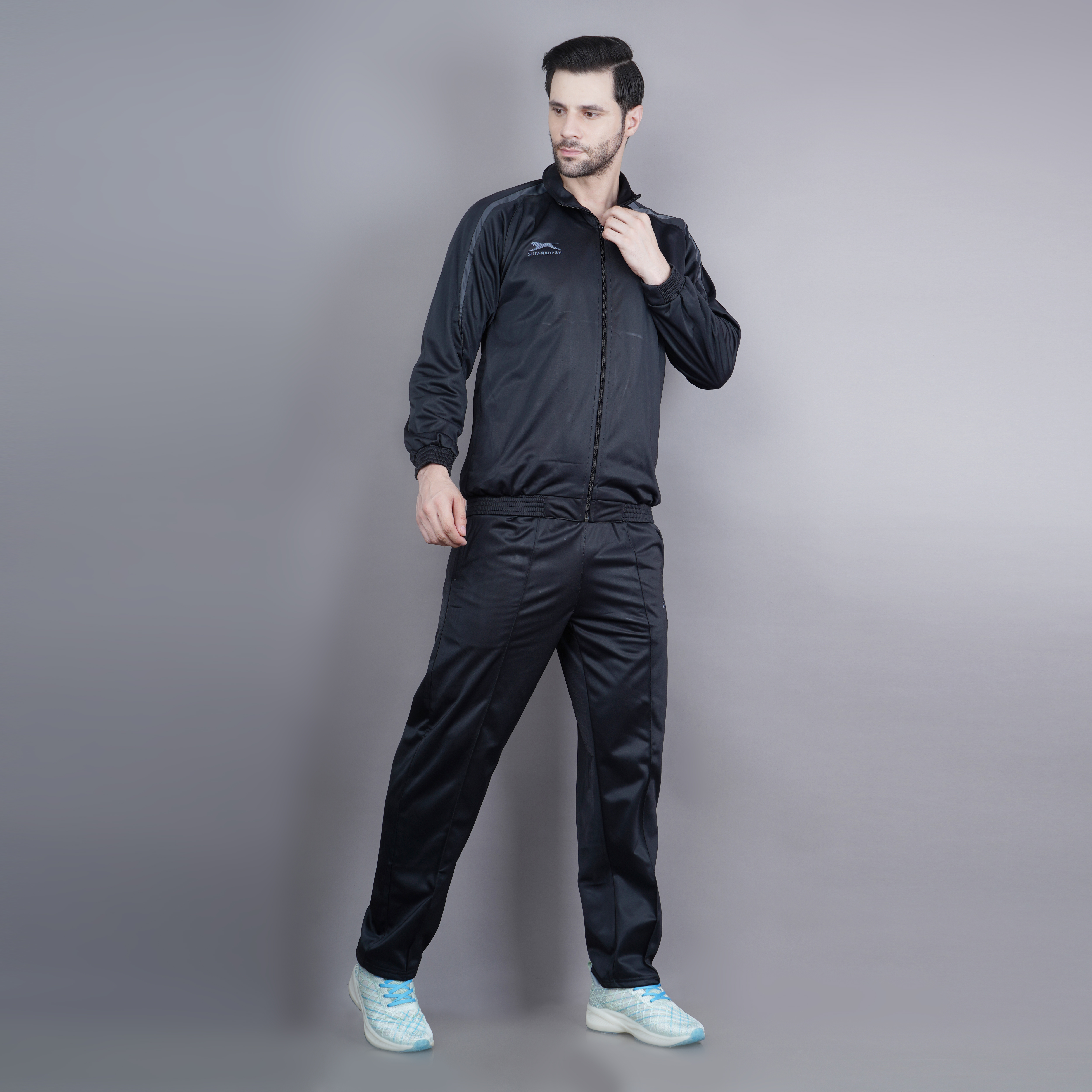 Men's Tracksuit  462B-TP-Black/D.Grey-L
