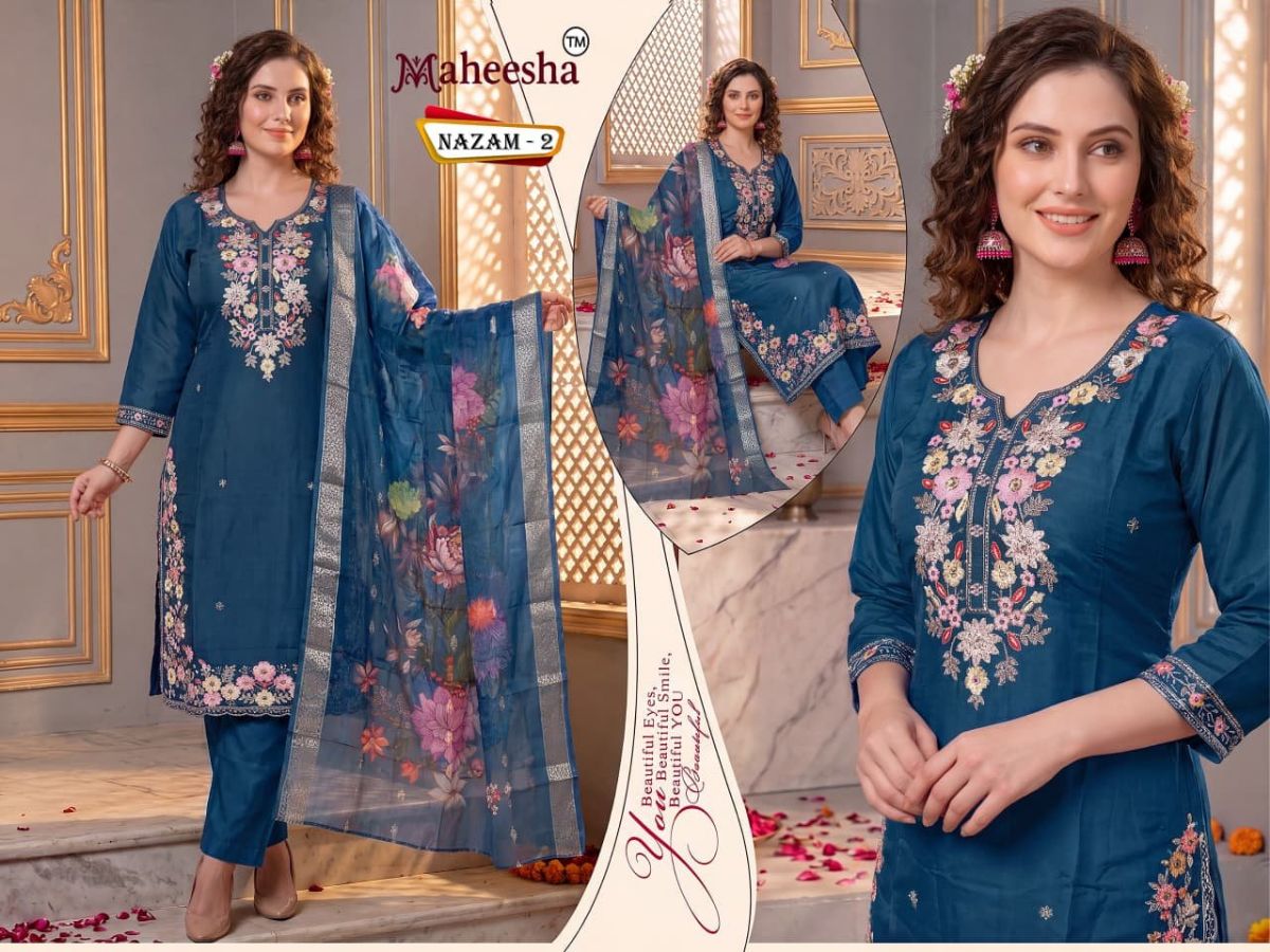 Rani Vastram Women's Ethnic Wear Suit & Bottom Set with Dupatta- Nazam 2