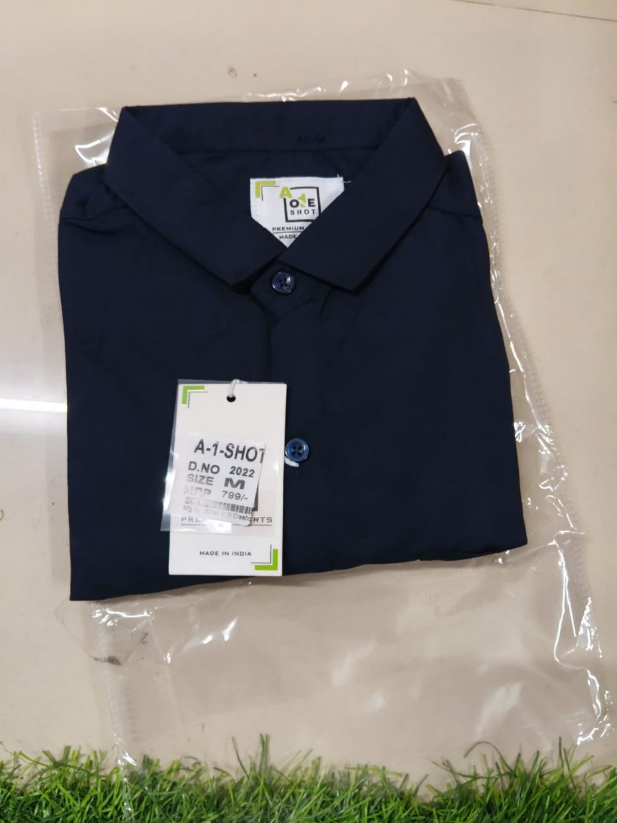 Shree Yash Both Side Laffer Men's Plain Shirts- Navy