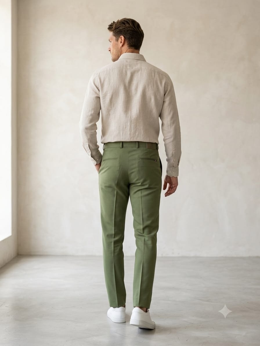 Updry Narrow Barbie Men's Formal pants - Green