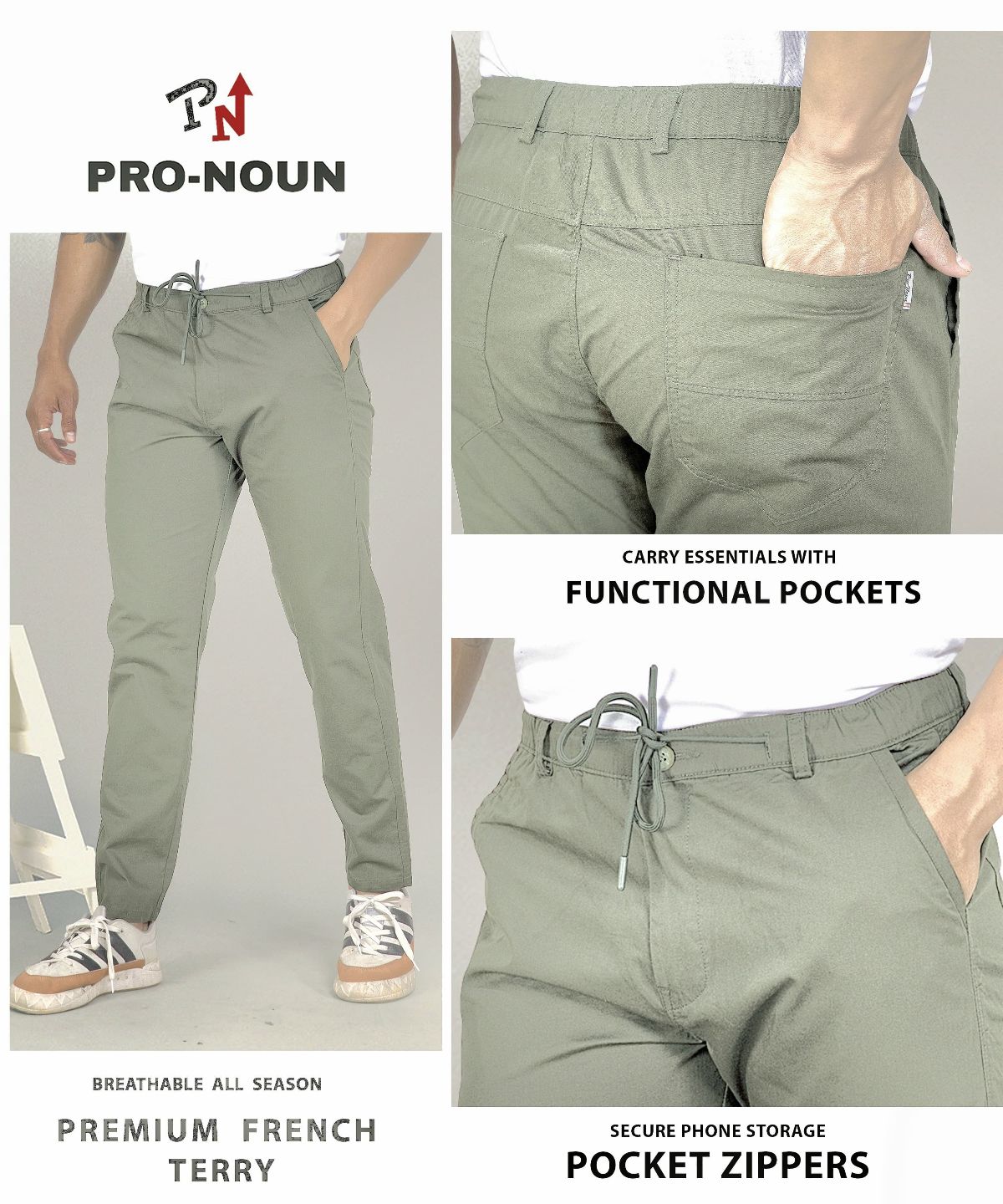 Pro-Noun Men's Cotton Lounge Wear Pants -1715