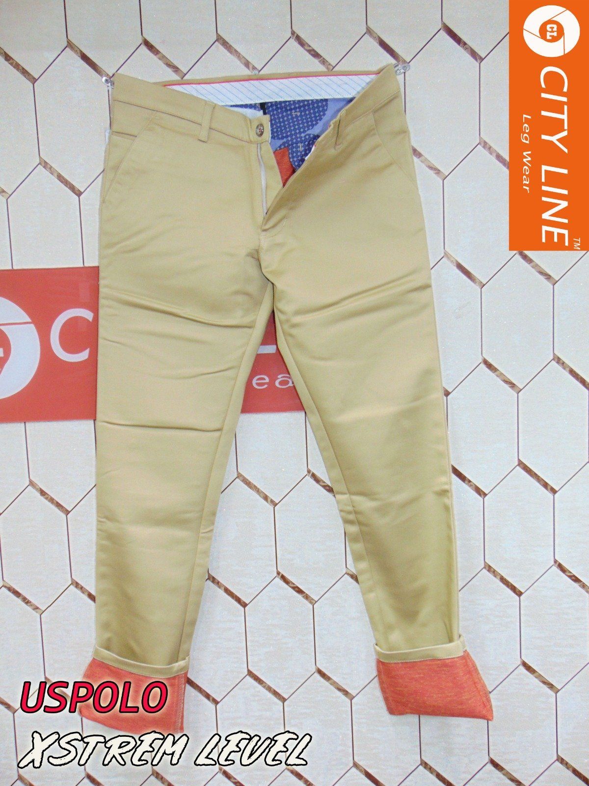 Men's cotton Knitted Premium Gold Beige Pant- 9080