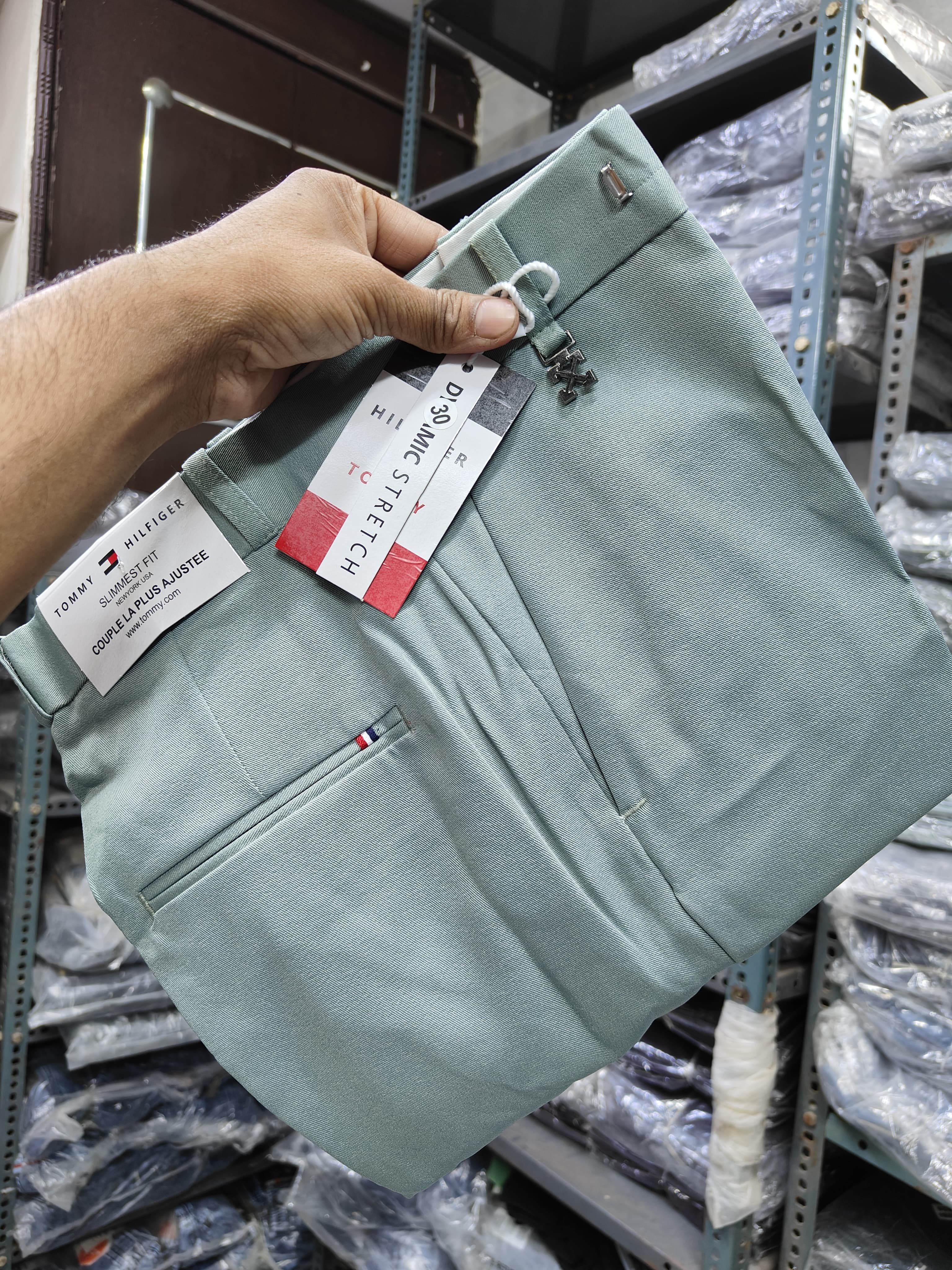 Updry Men's Narrow Twill Formal Pants-Mint Green