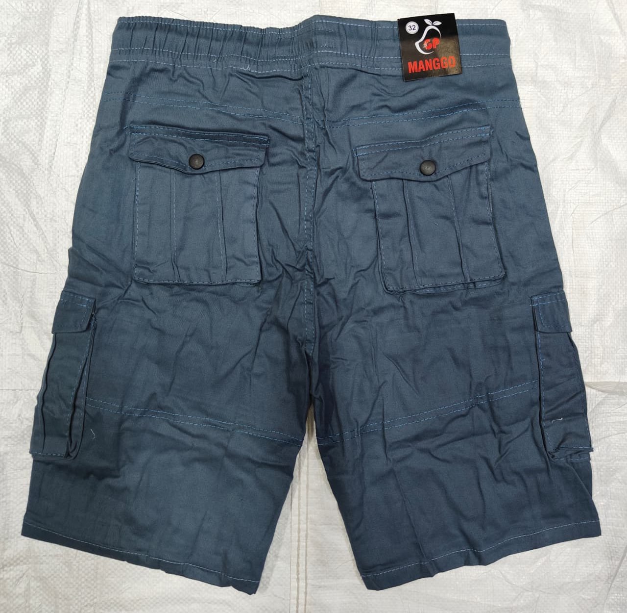 Mango Six Pockets Men's Shorts-Teal Blue