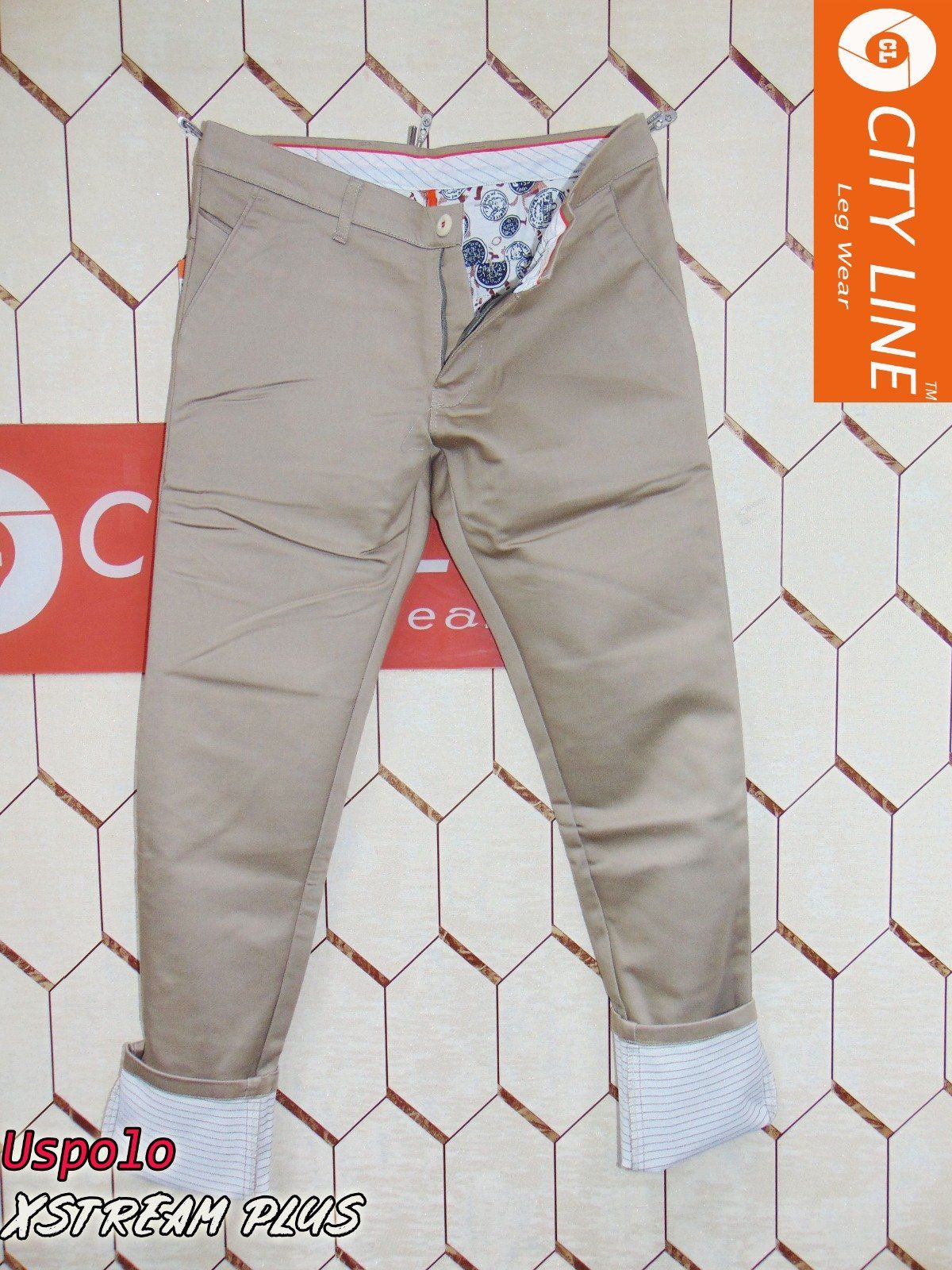 Men's cotton Knitted Premium Cream Pant- 9078