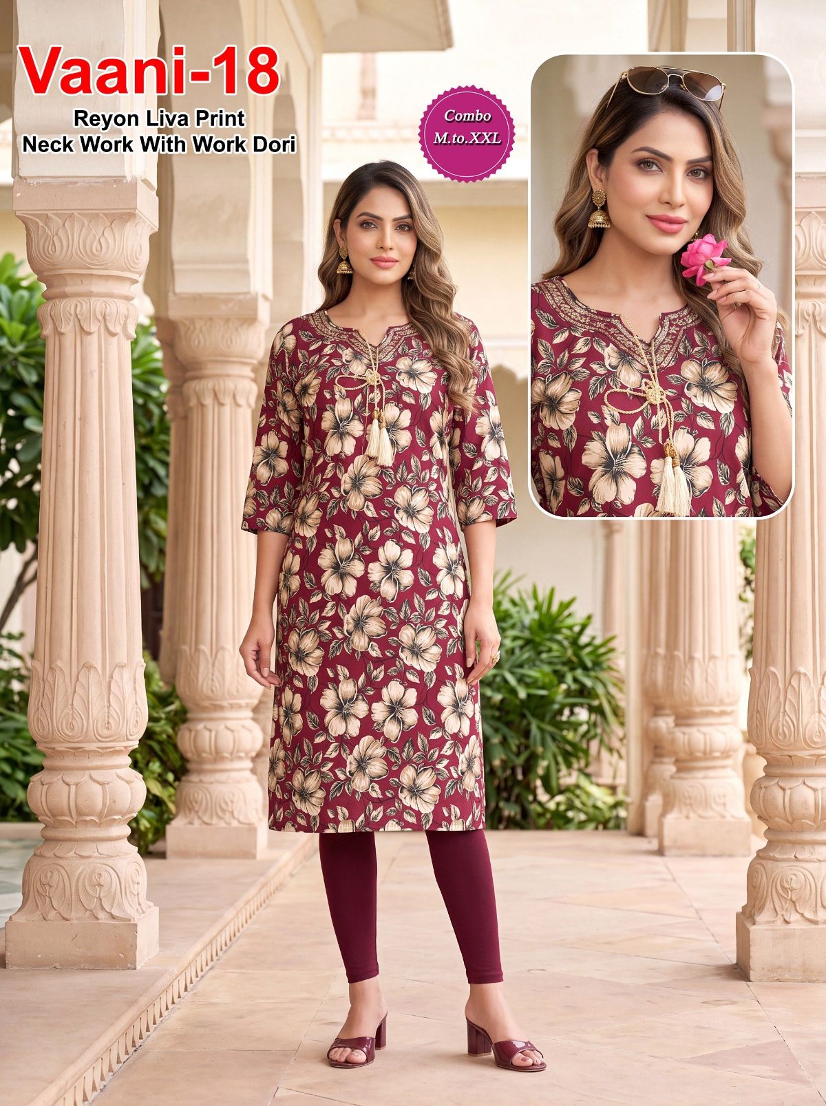 Shree Surbhi Women's Rayon Print with Dori-  Vaani-18