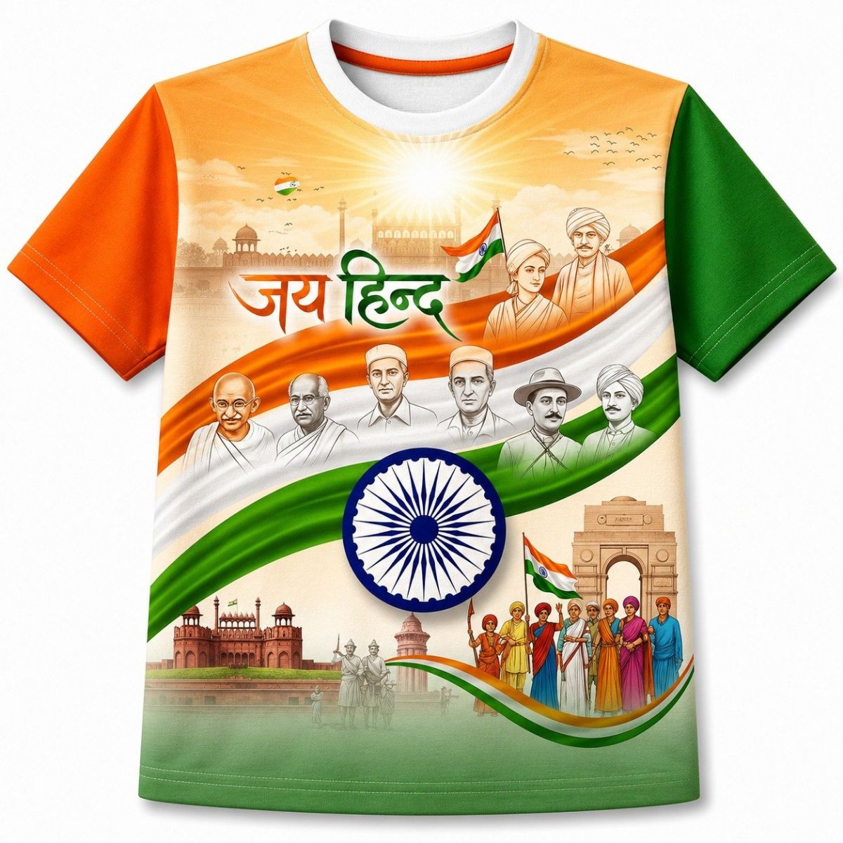 SG Fashion Kids Independence Day T-shirts Set-Jai Hind