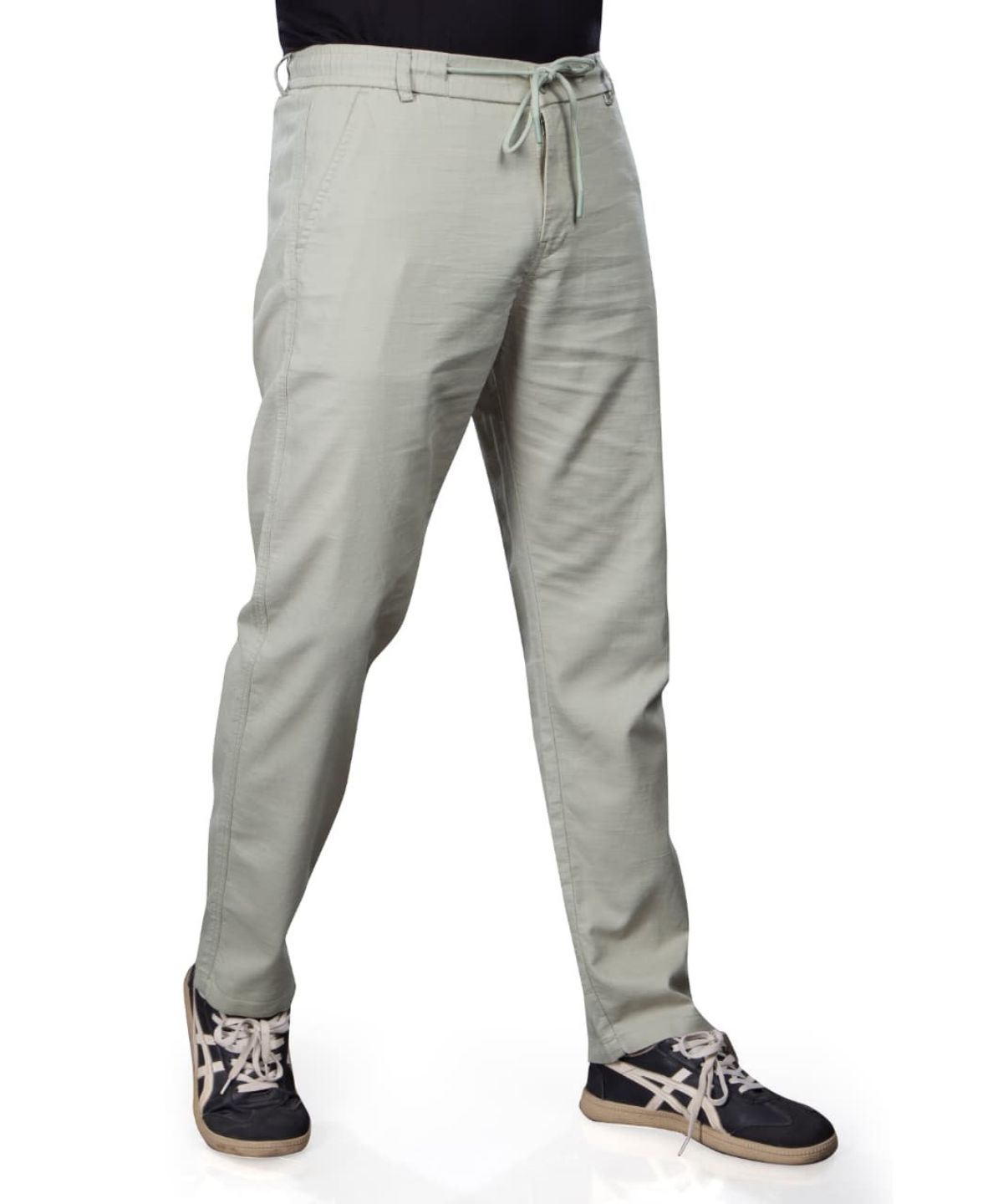 Pro-Noun Men's Lounge Wear Linen Trackpant- D No- 1771-Mint Green