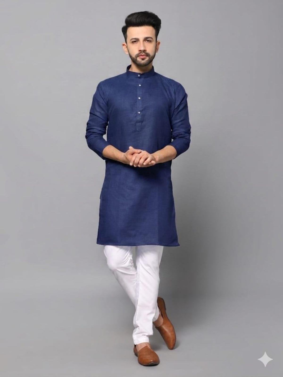 KRX Men's Designer Kurta Plain Set