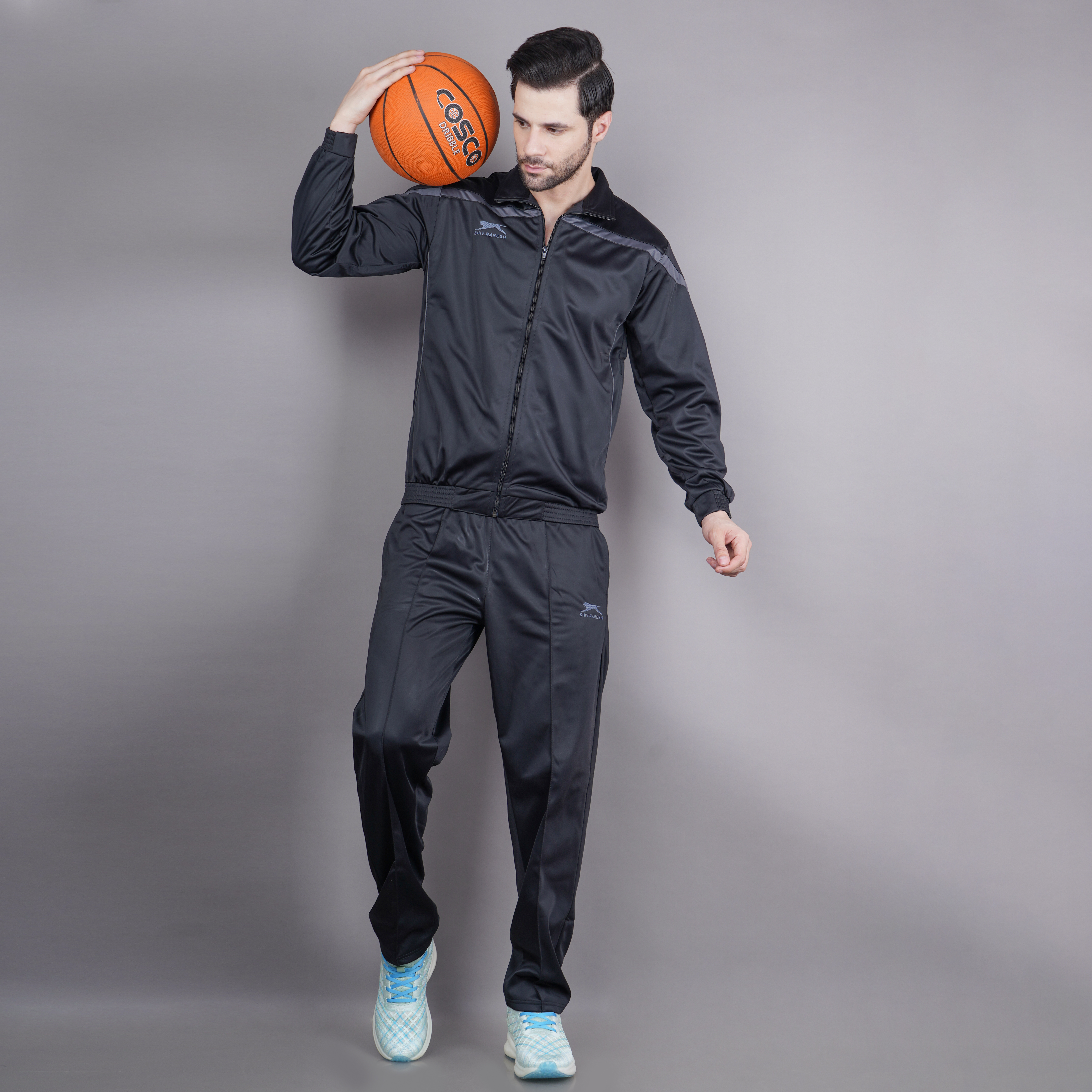 Men's Tracksuit  461B-TP-Black/D.Grey-3XL