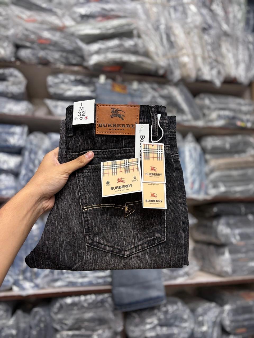 Men's OD Slub Black Jeans