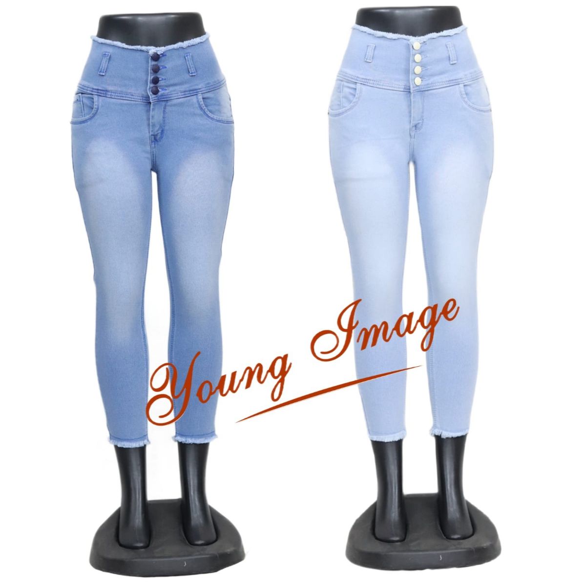 Women's Dobby Burjar Jeans- Yi88