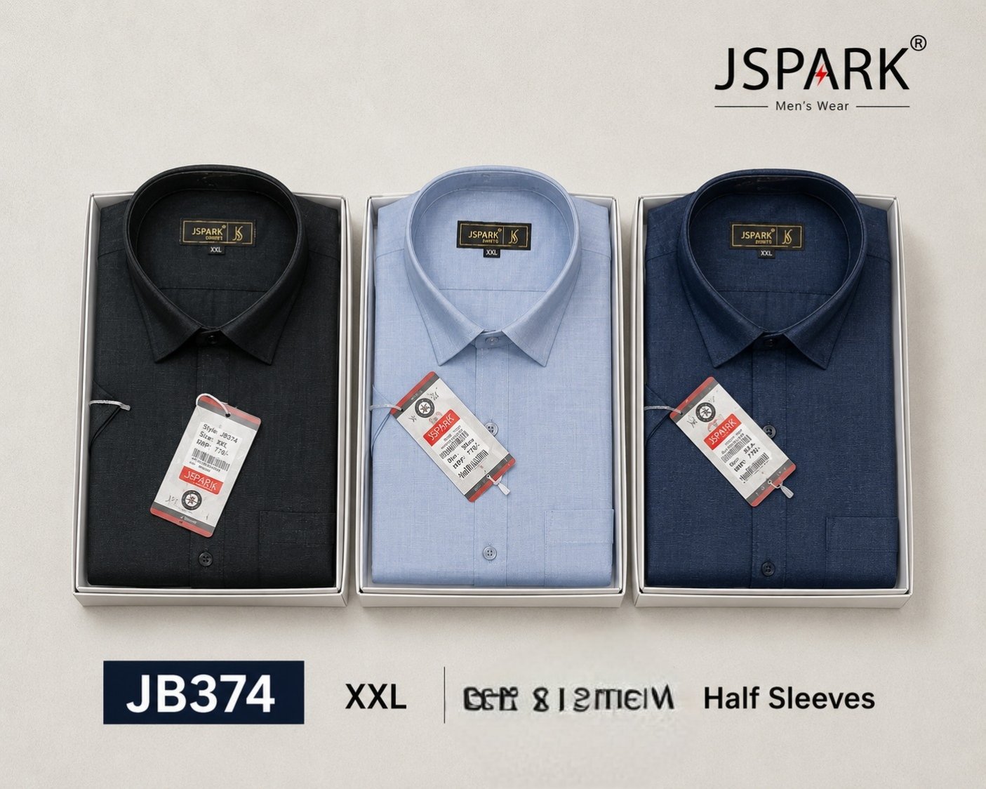 Jspark Shirts- JB374 (half sleeve ) (2XL)