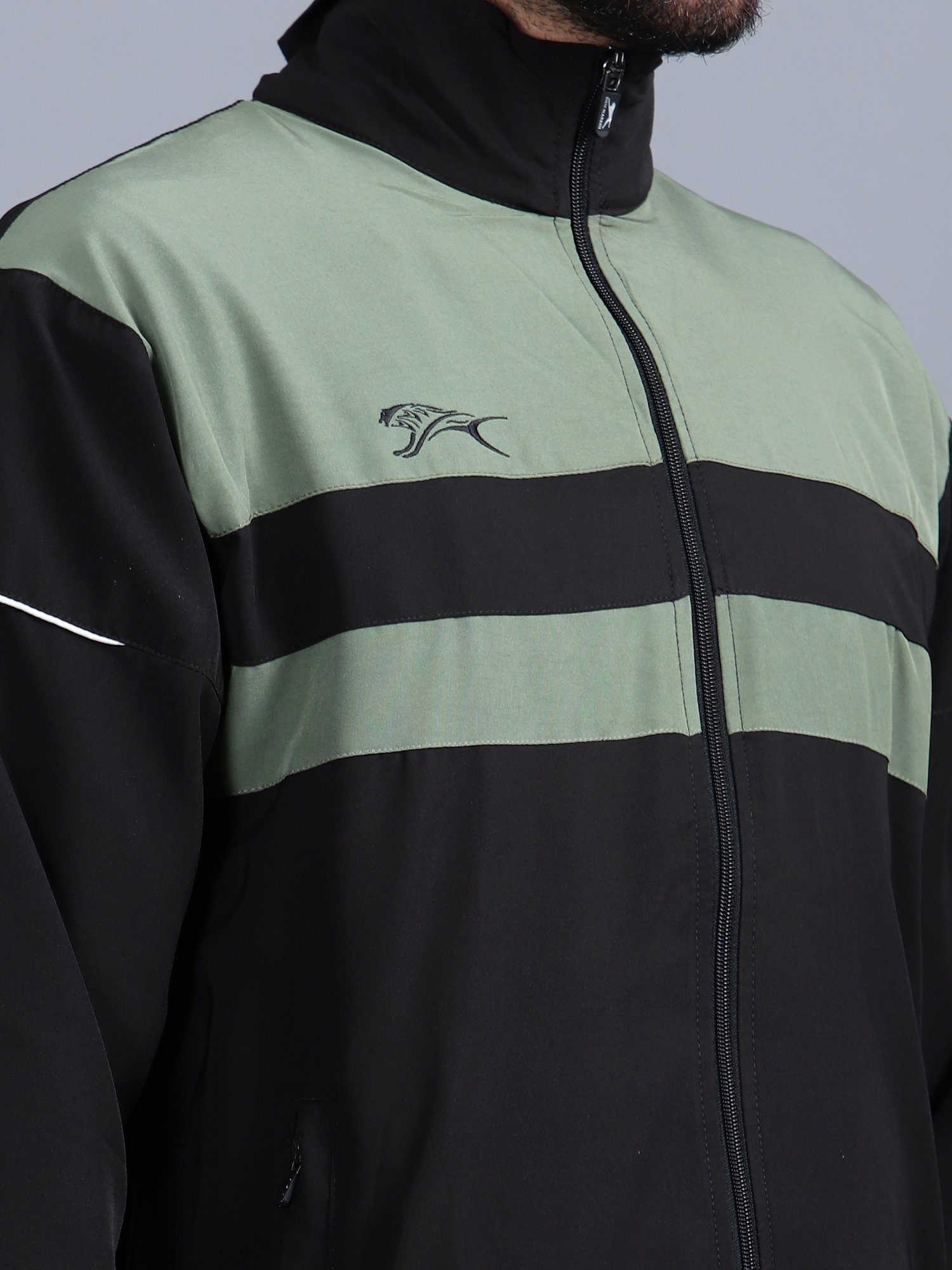 Men's Tracksuit  447B-NS-Black/Pista/White-M