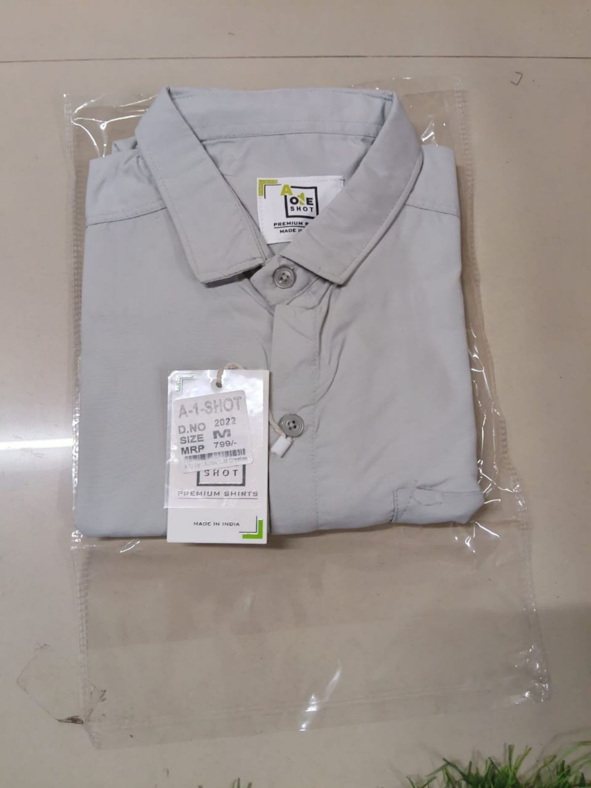 Shree Yash Both Side Laffer Men's Plain Shirts- Silver