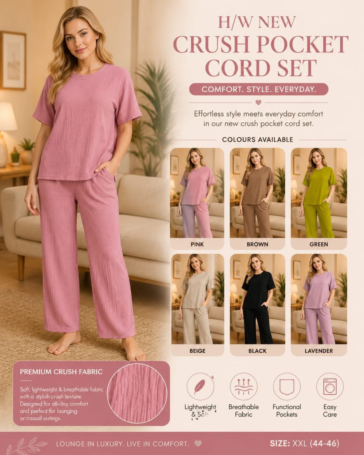 Women's Impoted Fabric Stretchable Crush Material Co-ord Sets-503
