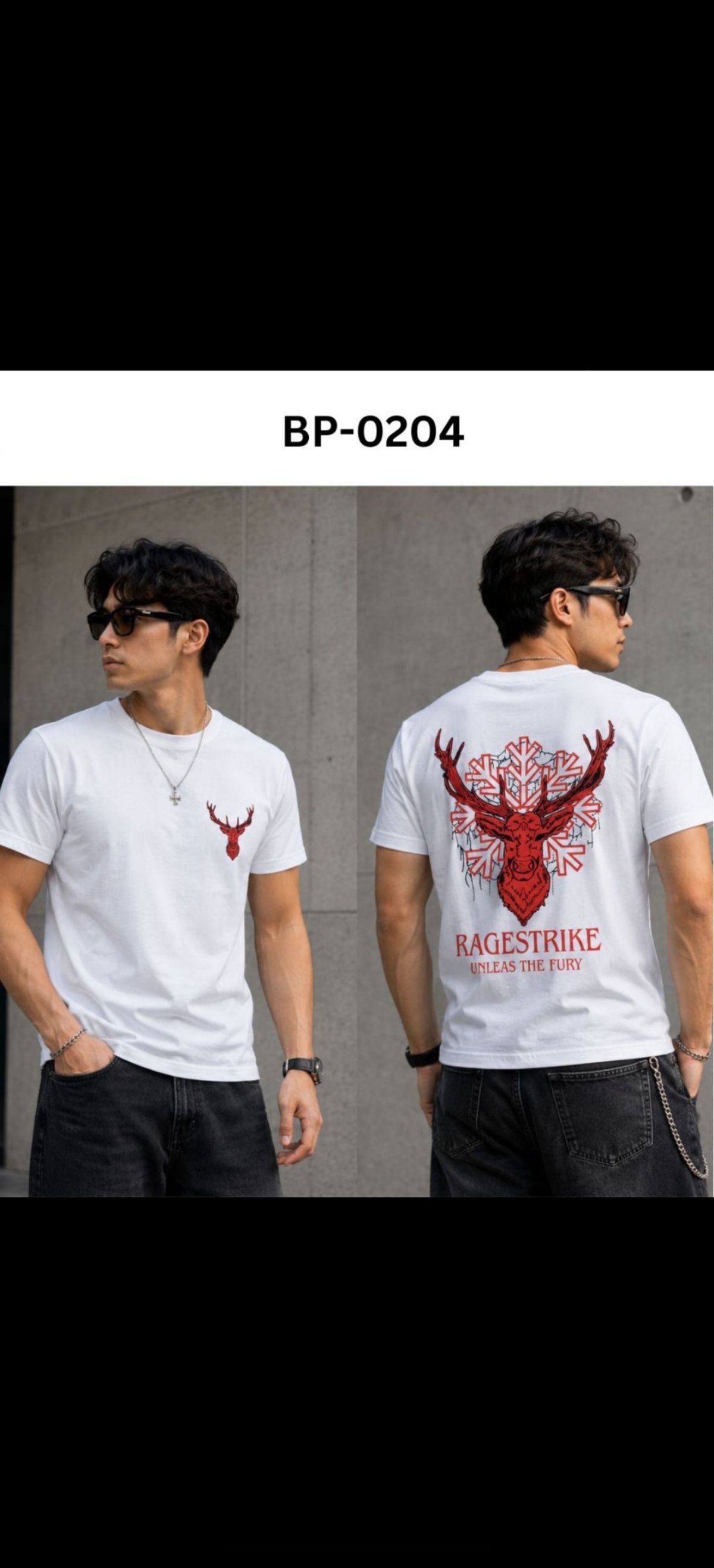 TOMHIDDLE MENS PRINTED T-SHIRT- A6-BP-0204