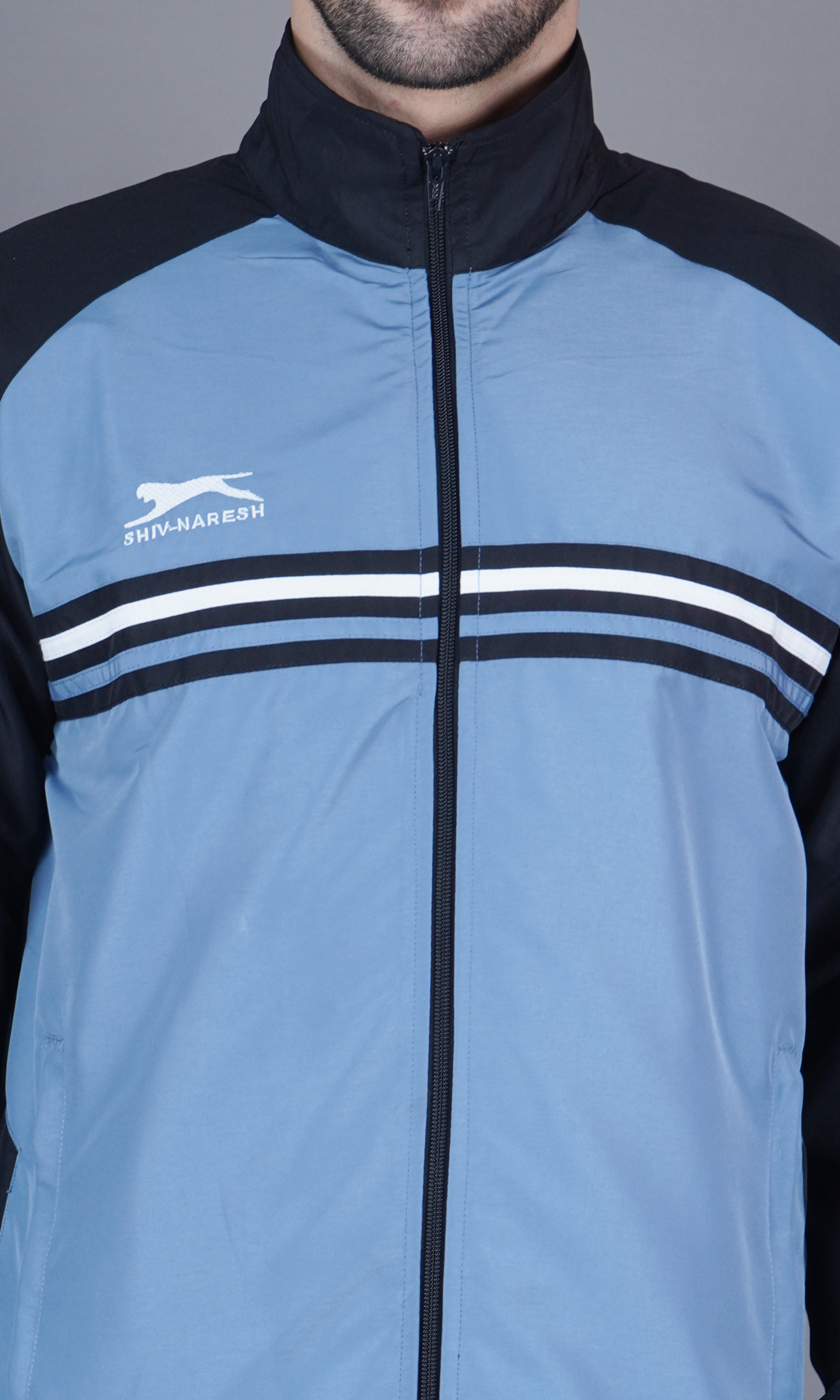 Men's Tracksuit  469B-Black/Light Grey-XL-TZ