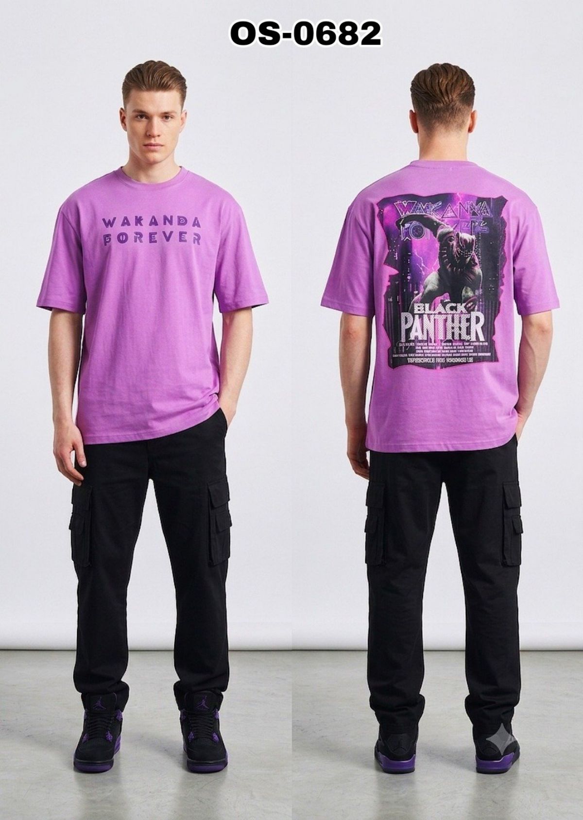 TOMHIDDLE MENS OVERSIZED PRINTED DOWN SHOULDER T-SHIRT- A4-OS-0682