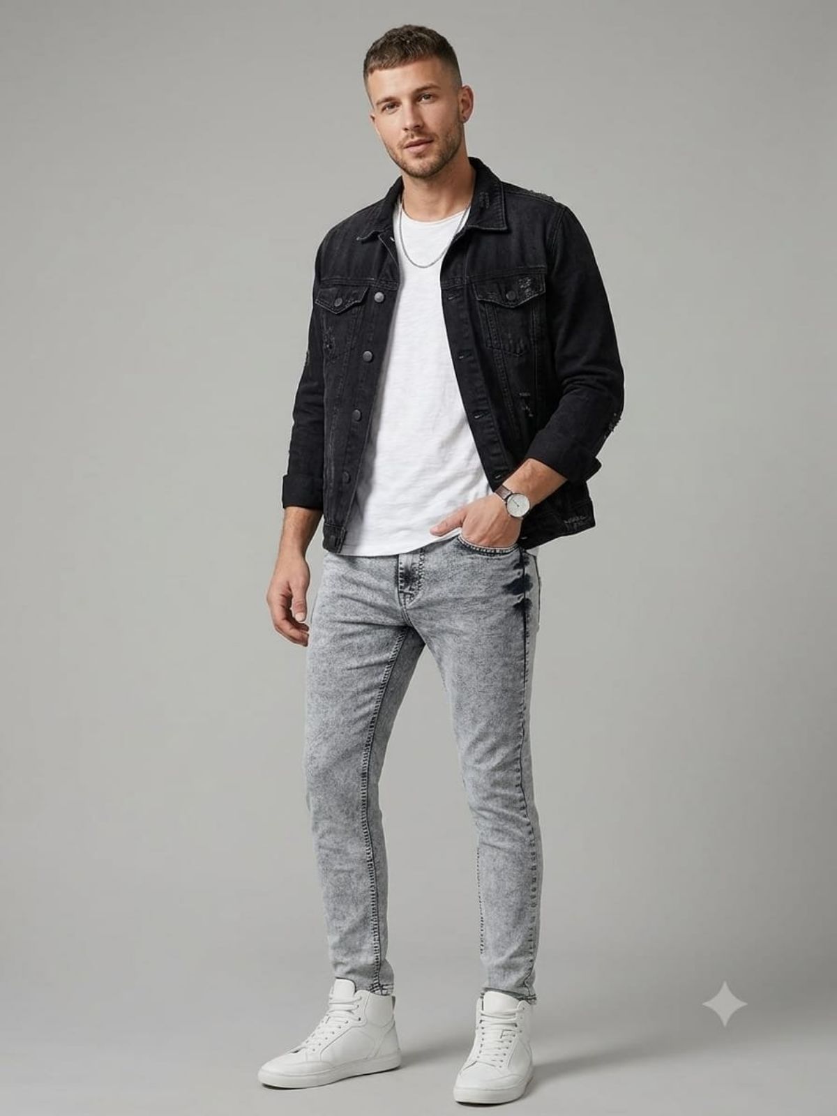 KRX Men's 4000 RFD Plain  Jeera Wash Jeans (38-42)