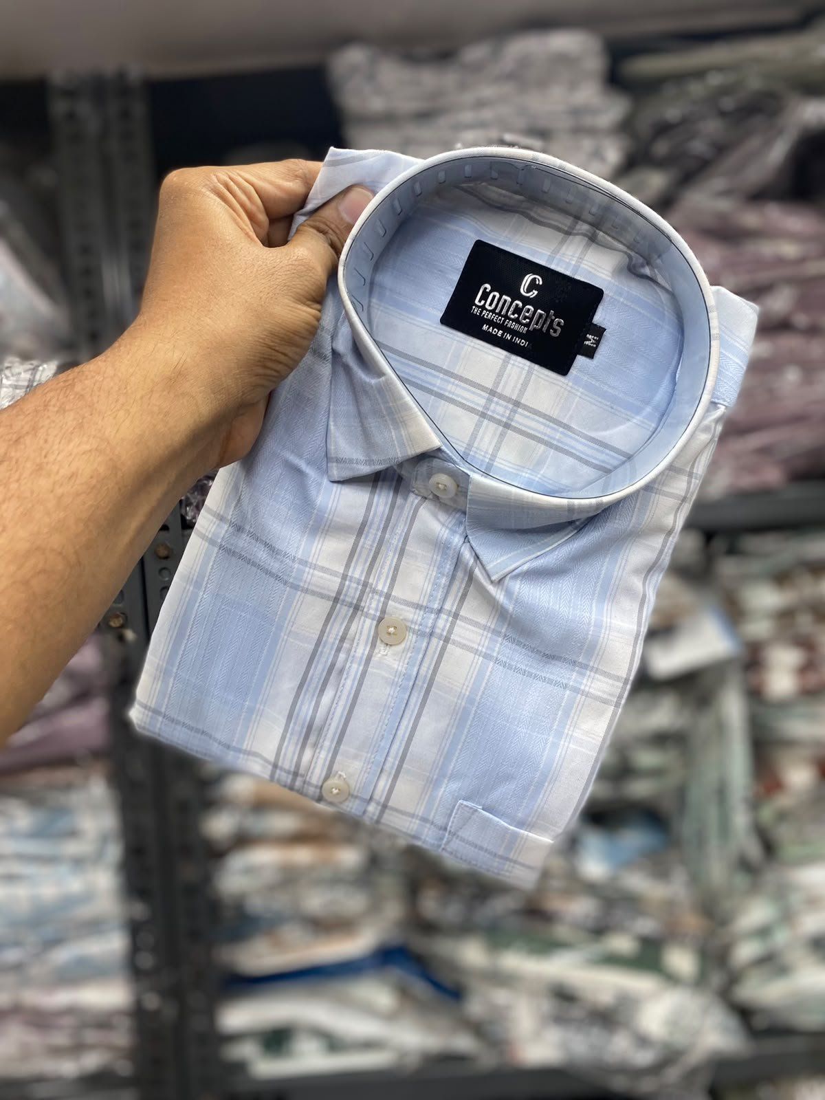 Concepts Men's Shirts Oxford Cotton Checks