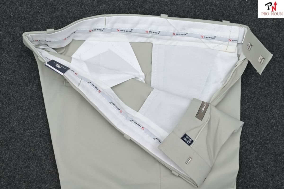 Pro-Noun Men's  Formal Trouser Pants With Adjustable belt D No- Copper Bento-(28-32)- Lt Pista