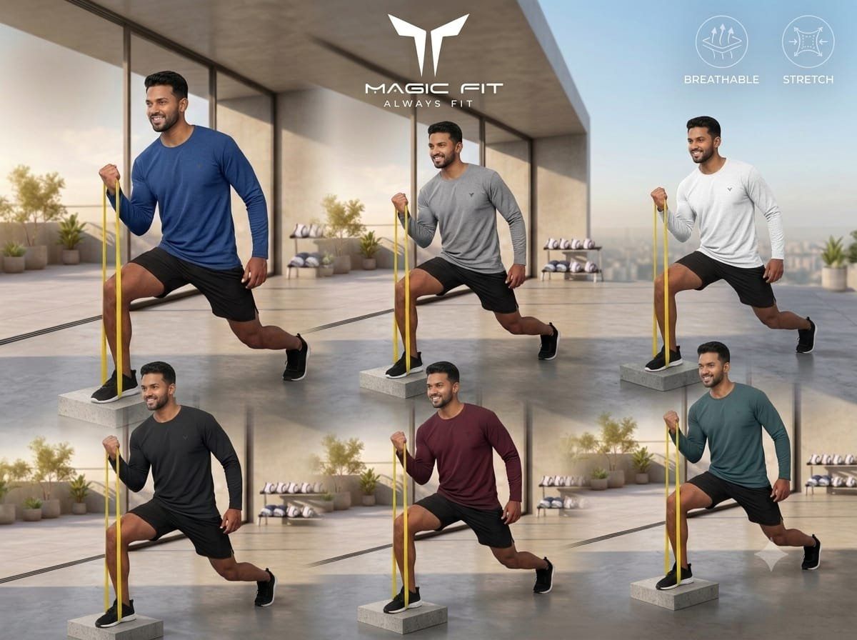 Magicfit Men's Full Sleeve T-shirts - 1606