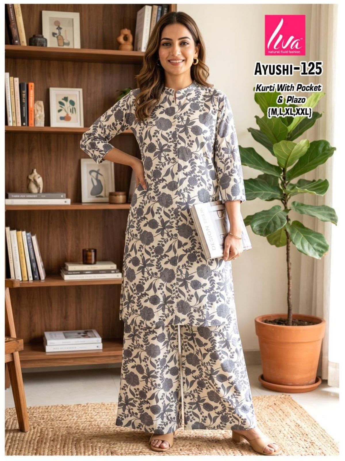 Women's Ethnic Wear Set with Kurti Pocket-Ayushi-125