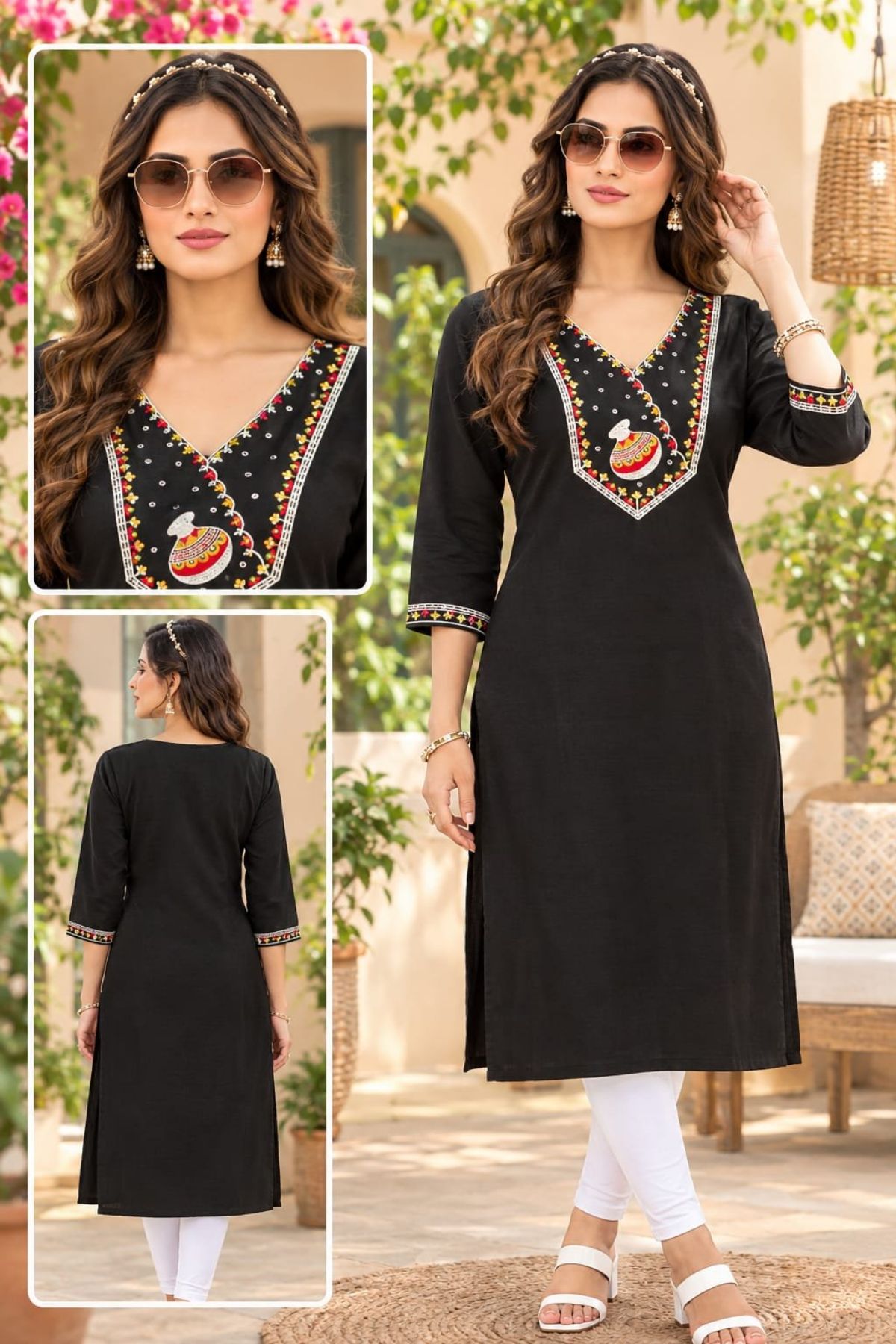 Women's Vetican Embroidery Kurtis