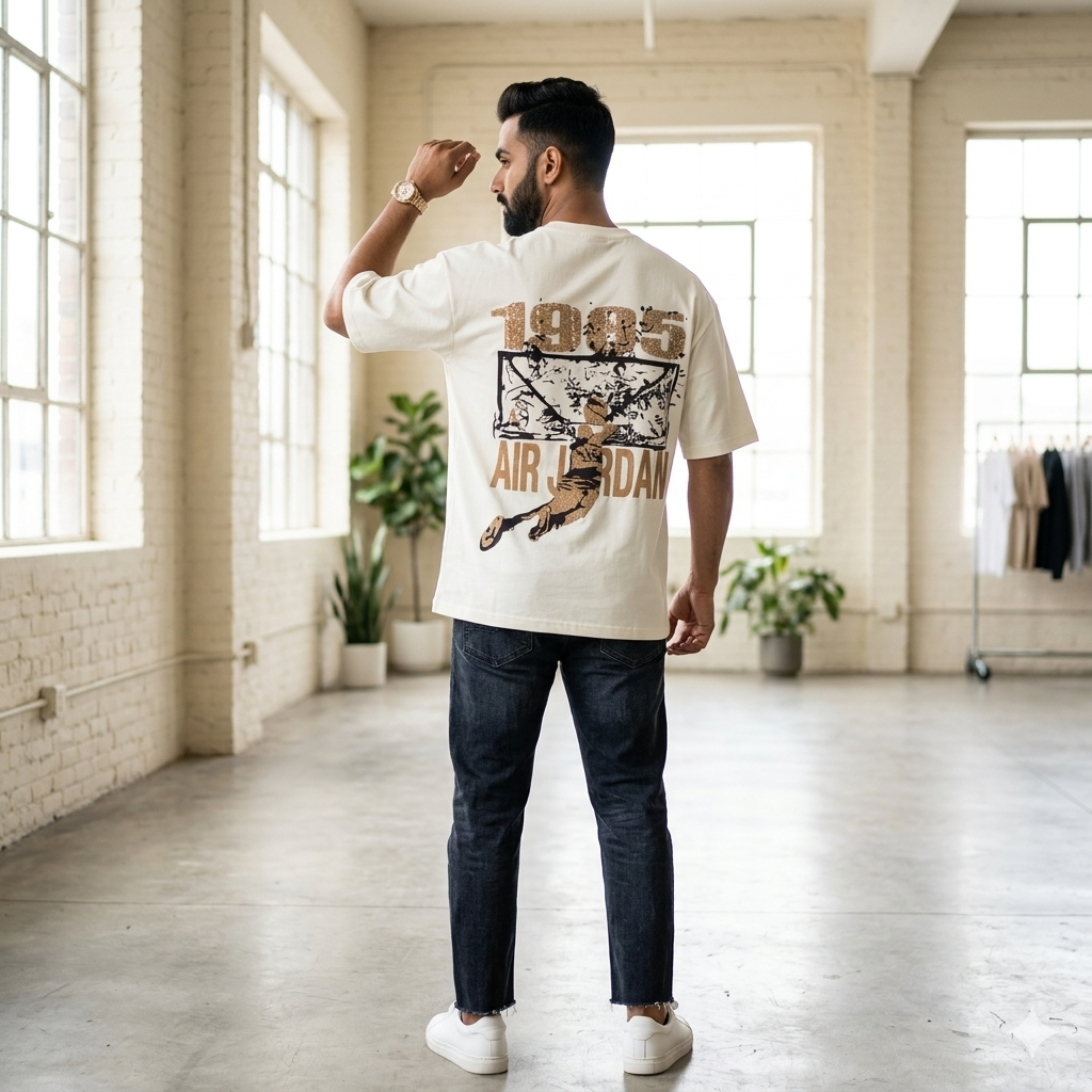 Men's Half Sleeve Round Neck Dropshoulder T-shitrt set by Magicfit