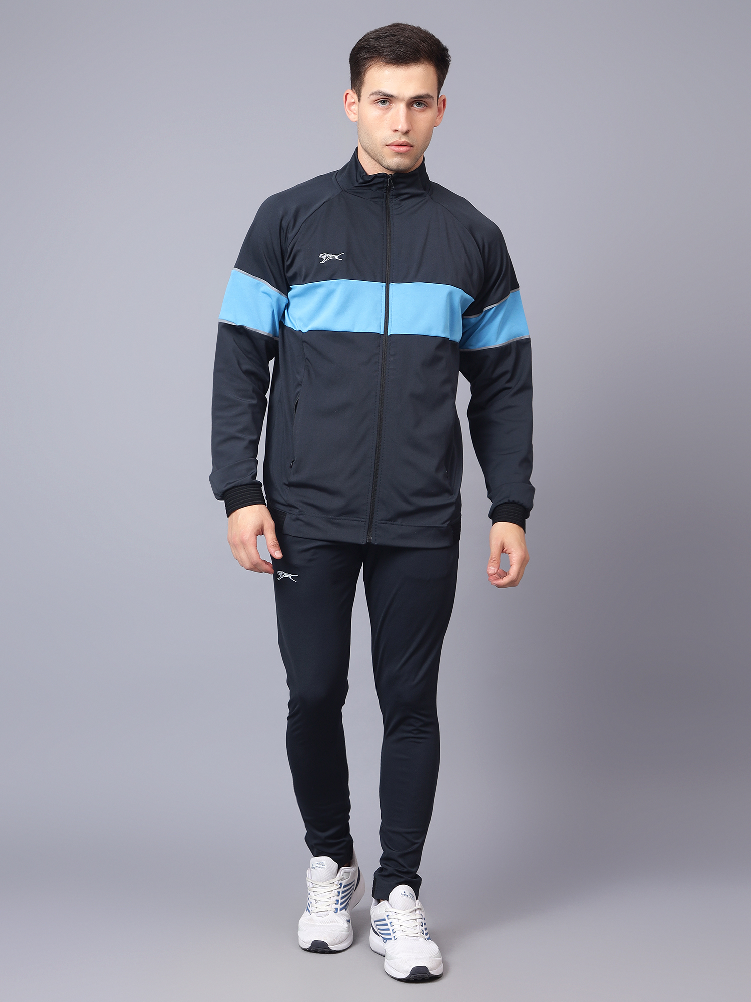 Men's Tracksuit  SNTSW101M-Navy/Cyan-3XL