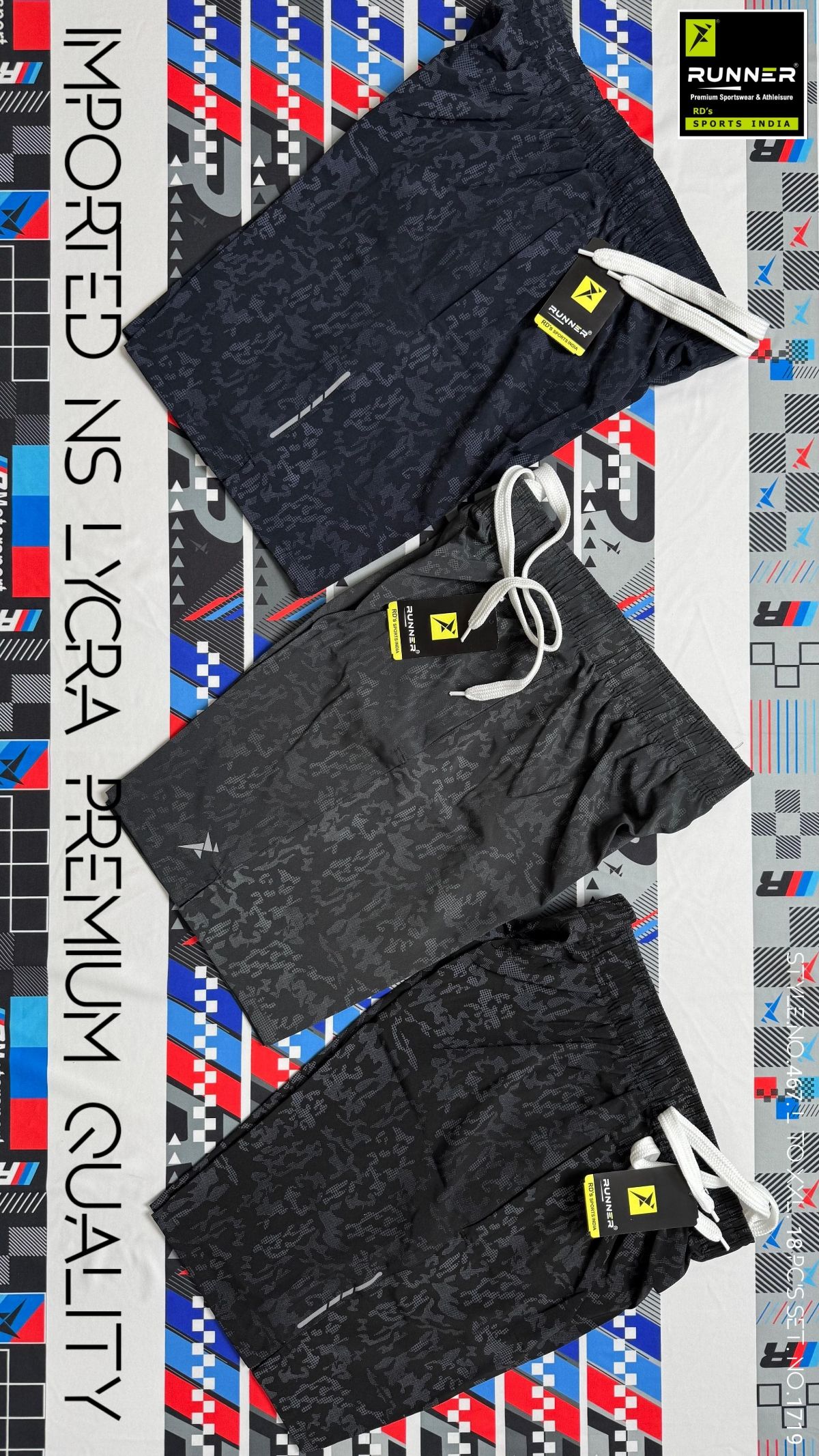 RUNNER Men's Sports Shorts Set D No - 467