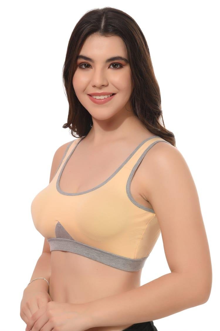 Teusy Woman Sports Bra Set-Yellow