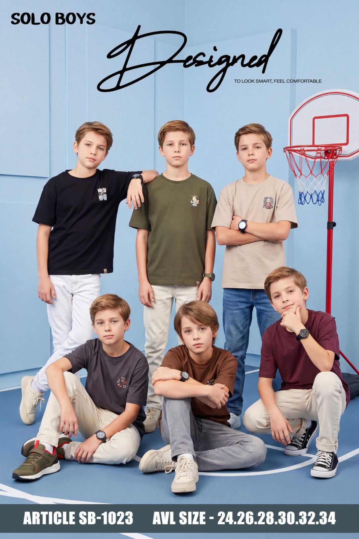 Boys Half Sleeve T-shirts - SB-1023