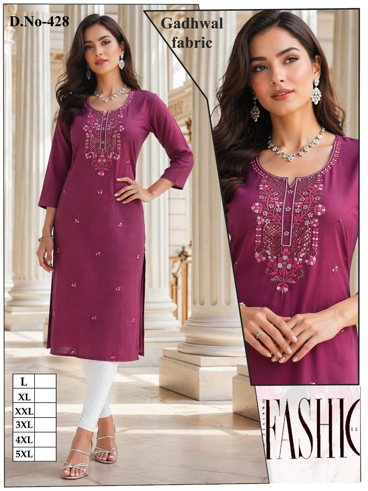 Women's Gadhwal Print Kurta-428