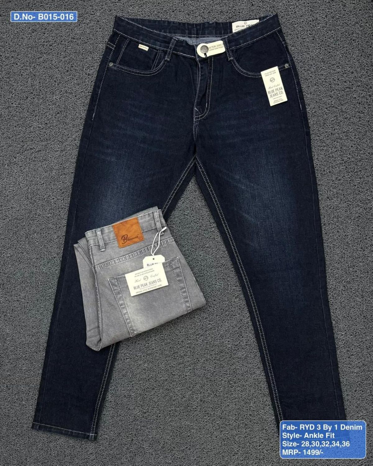 Bluepeak Men's Ankle Fit Denim - BP 015