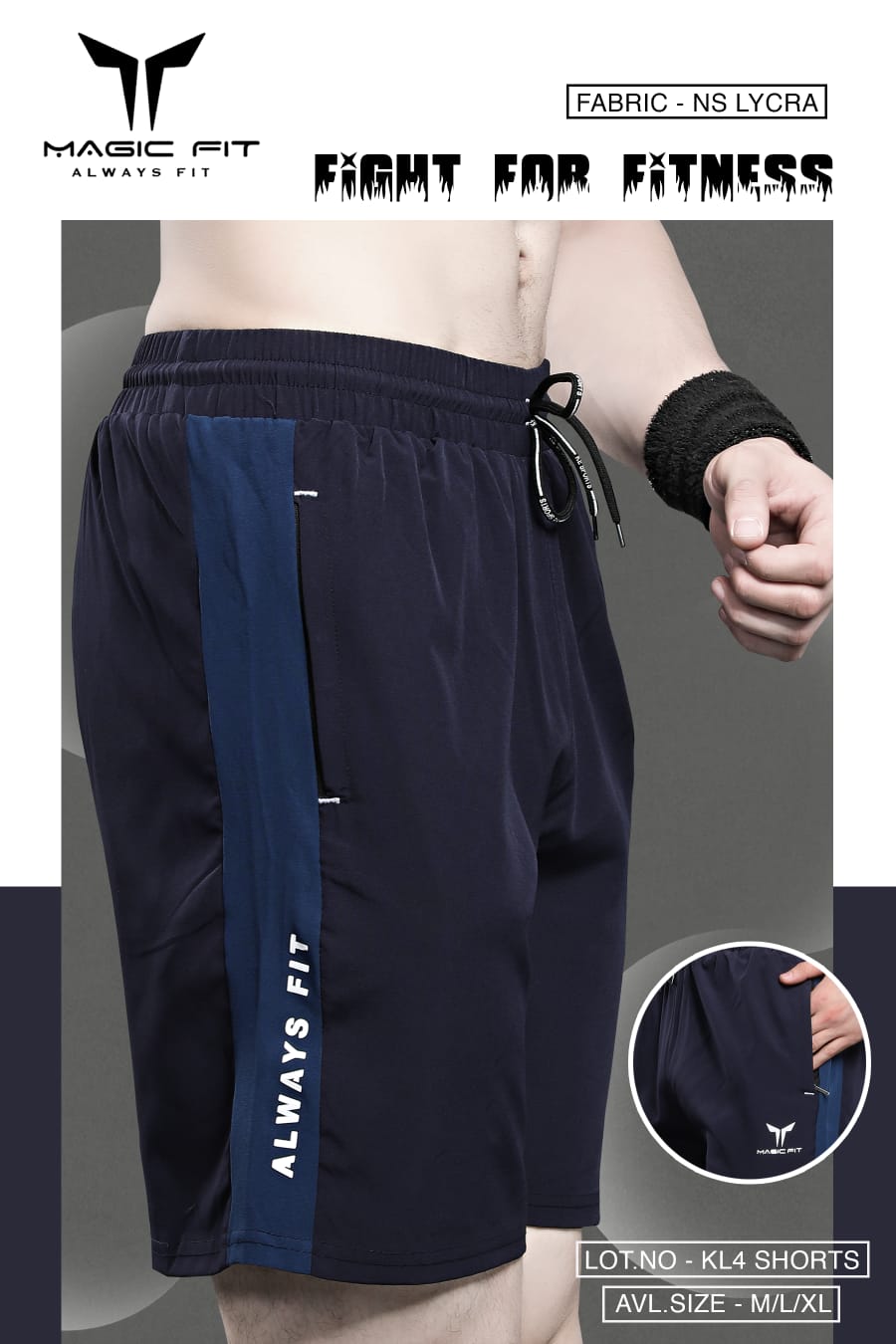 Mens Ns Lycra Shorts By Magic fit, pack of 18