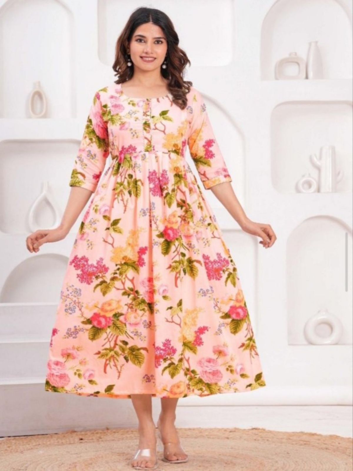 Women's Rayon Printed Gown