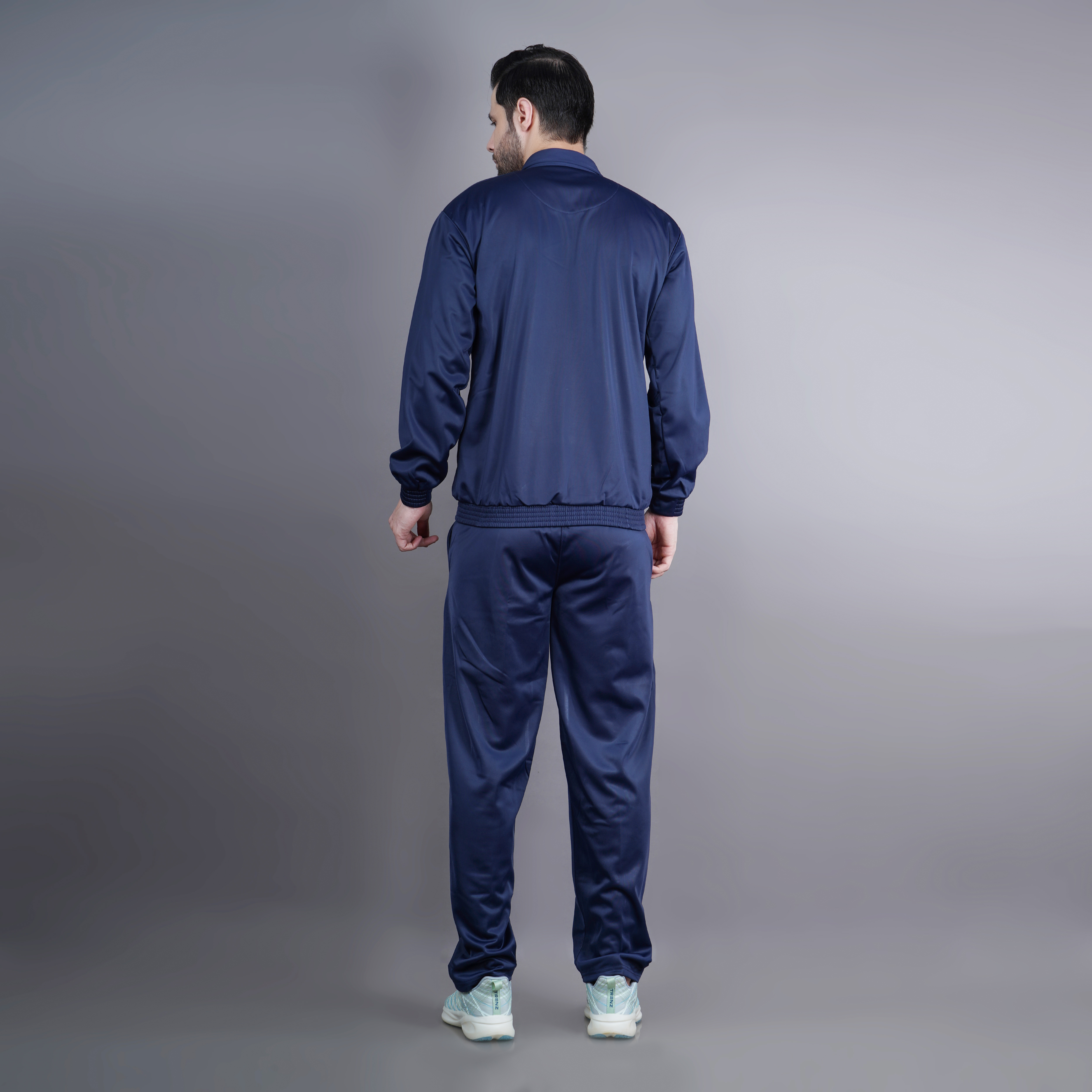Men's Tracksuit  459A-TP-Navy/Turkish Blue/White-L