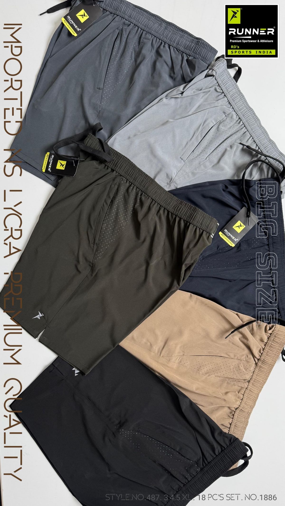 RUNNER Men's Sports Shorts Set D No -1887