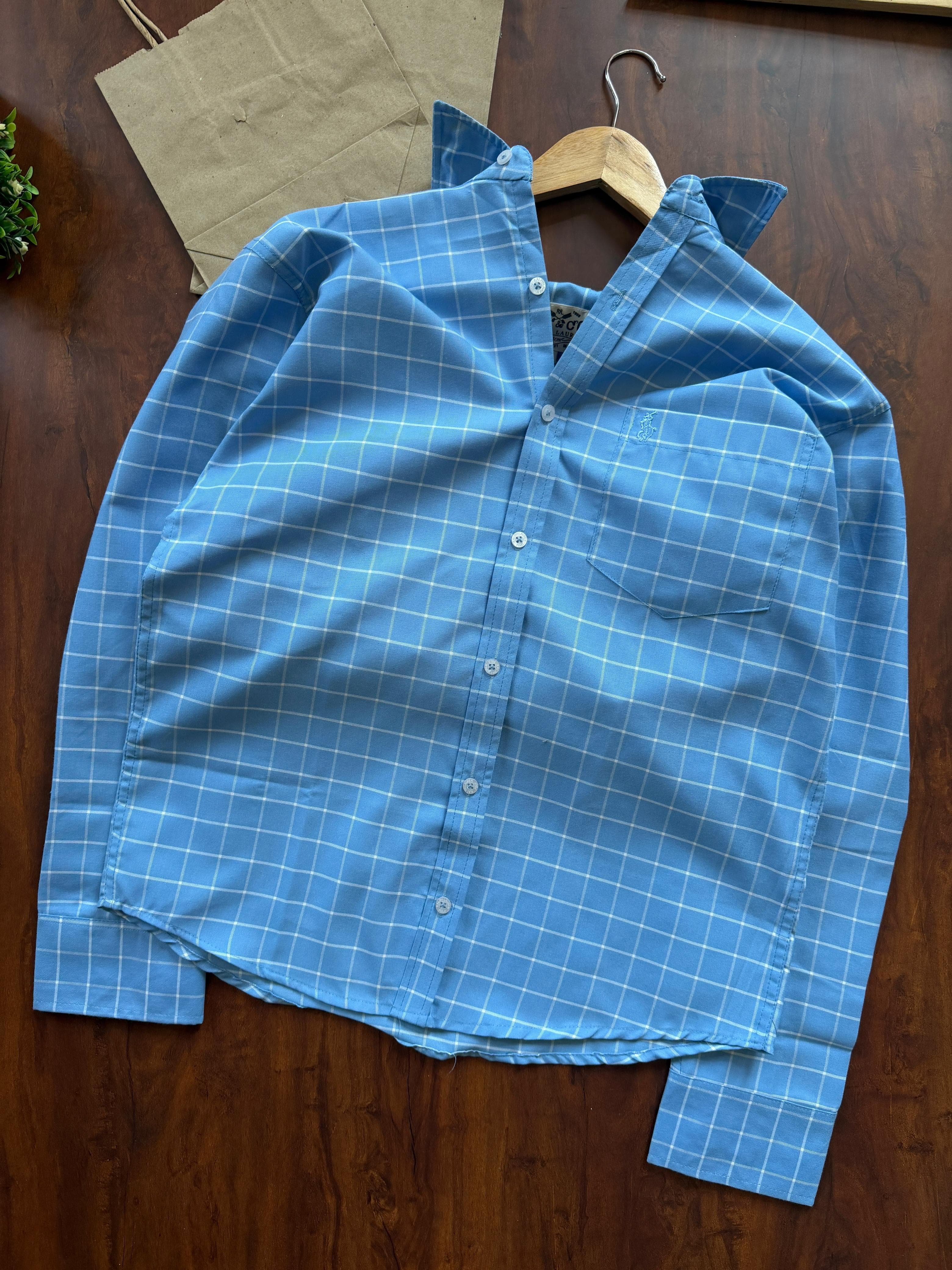 Oxford check shirt 
Front embroidery work 
Size m.l.xl.xxl 
6 colour