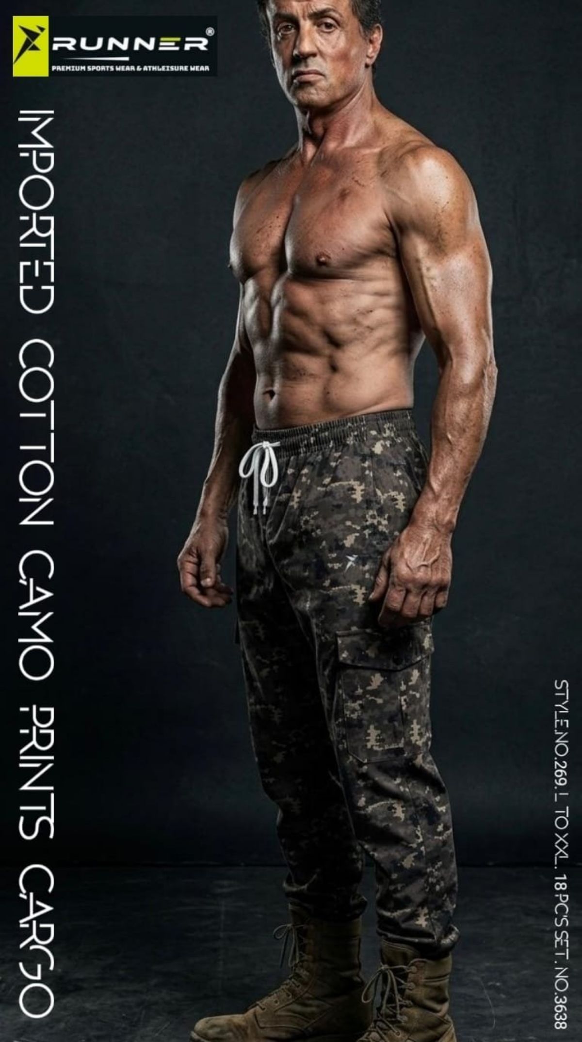 RUNNER Men's Cargo Pants D No-269